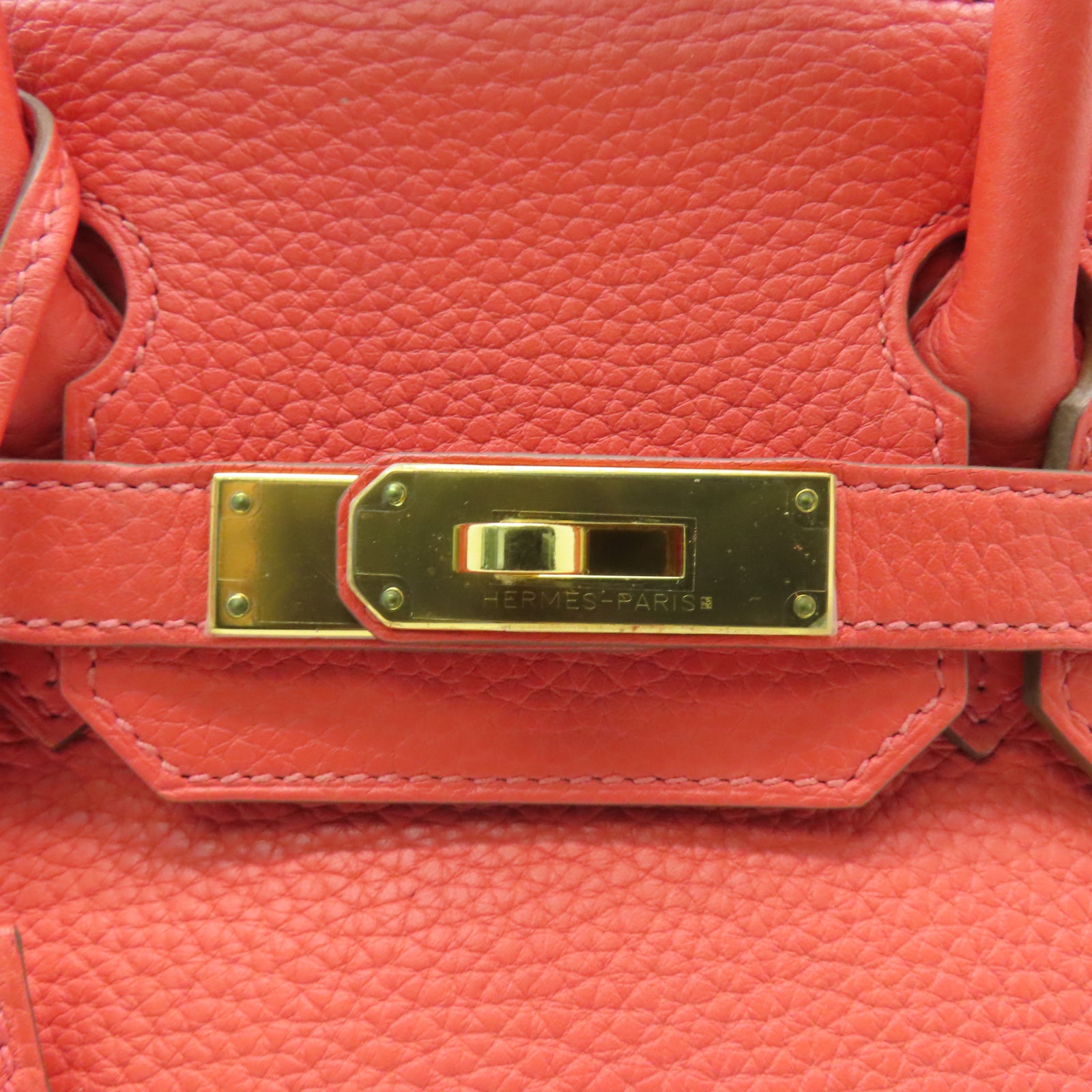 HERMES 【激減優惠】Clemence皮革Birkin 30金扣手挽袋Rose Jaipur糖果紅色