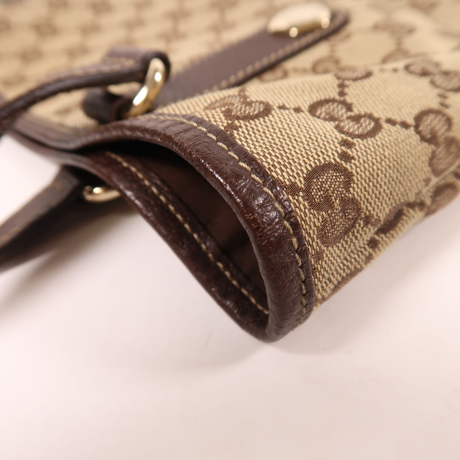 GUCCI 帆布Shoulder Tote金扣肩背袋/手挽袋