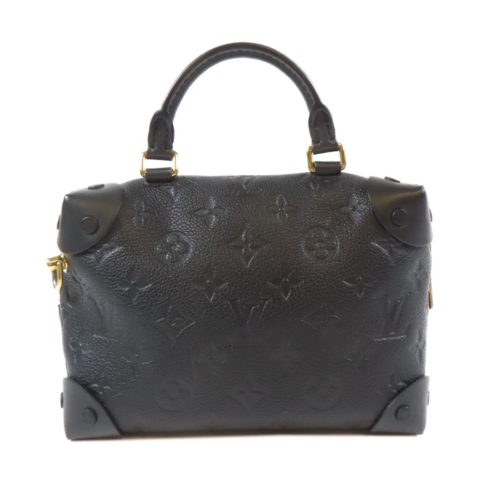 LOUIS VUITTON Monogram Empreinte Petit Malle金扣手挽肩背兩用袋黑色
