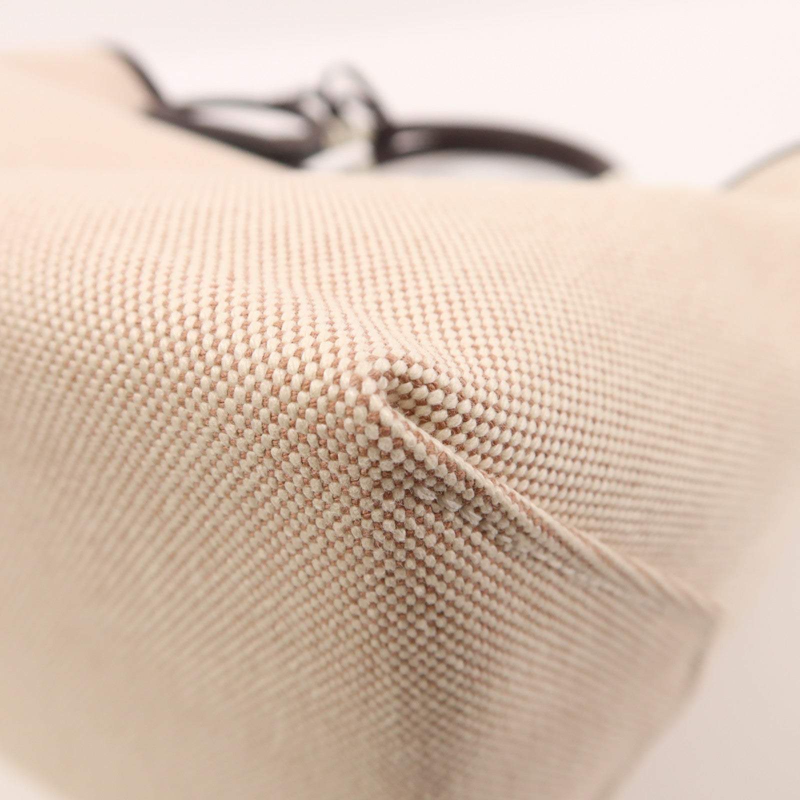 HERMES Toile H帆布/Swift皮革Steeple 25手挽袋Ecru/Rouge Sellier