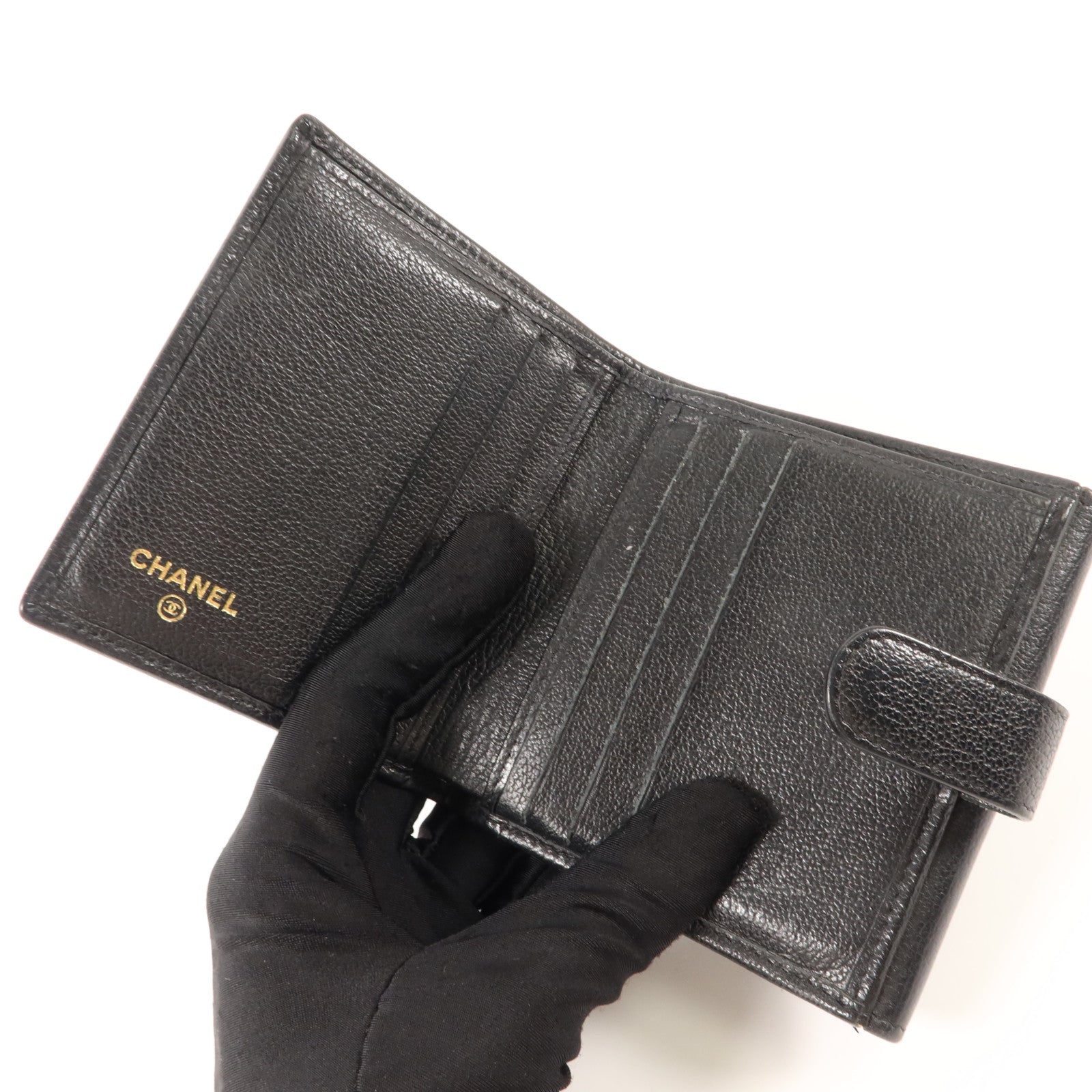 CHANEL 牛皮皮革Camellia Wallet錢包