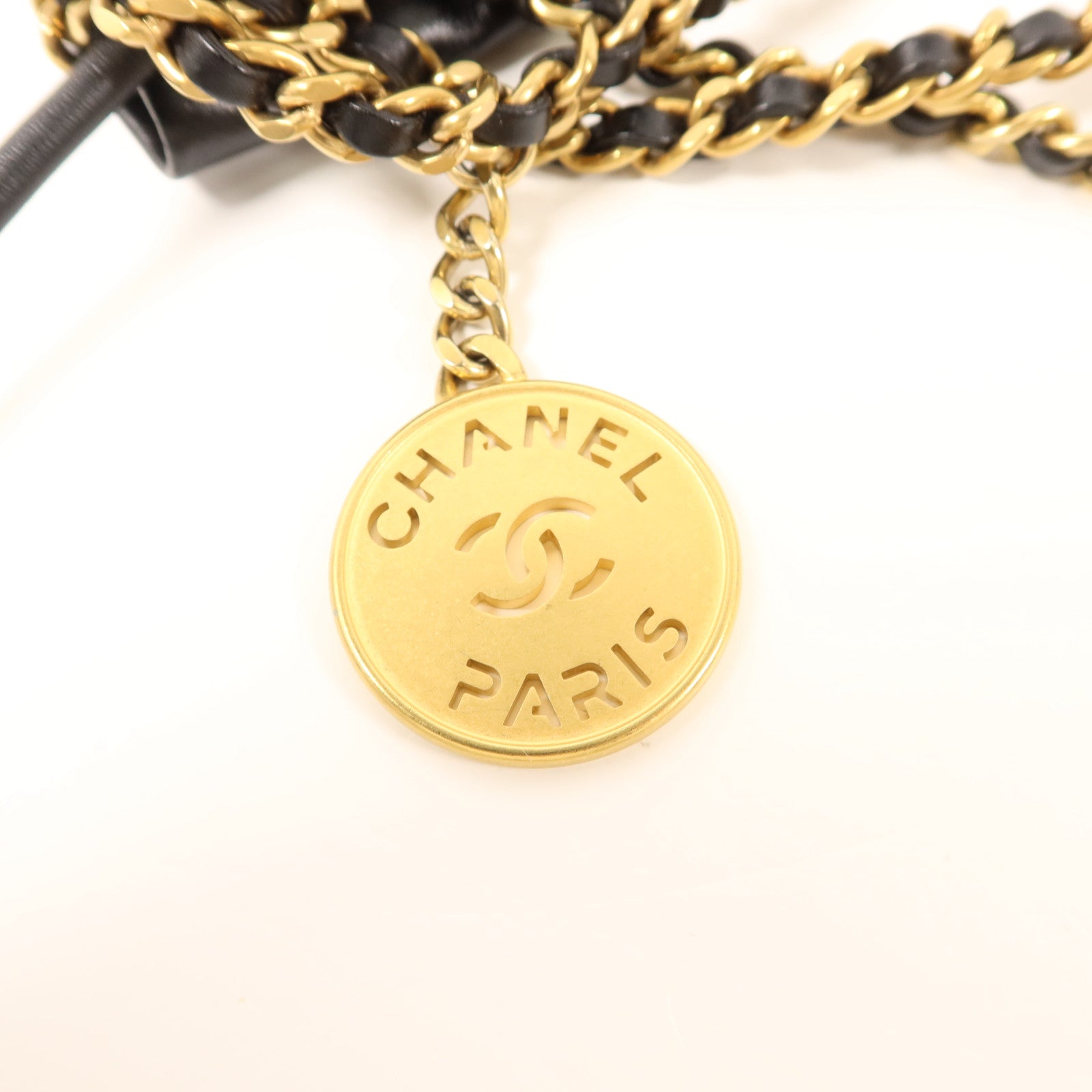 CHANEL 羊皮皮革Mini 22金扣手挽肩背兩用袋