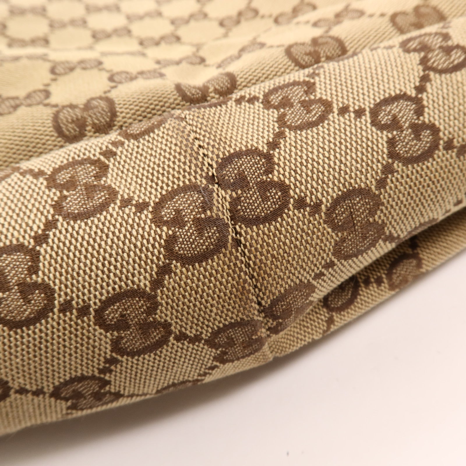 GUCCI 帆布Shoulder Bag銀扣肩背袋