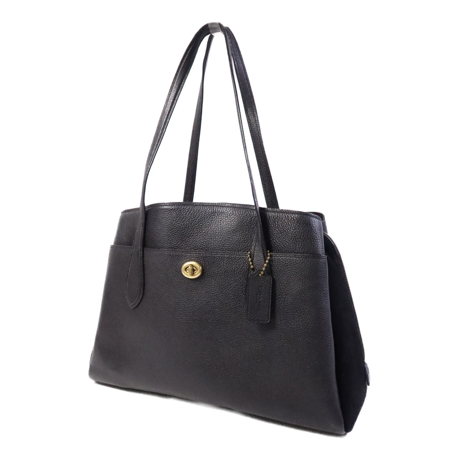 COACH 牛皮皮革Shoulder Bag金扣肩背袋