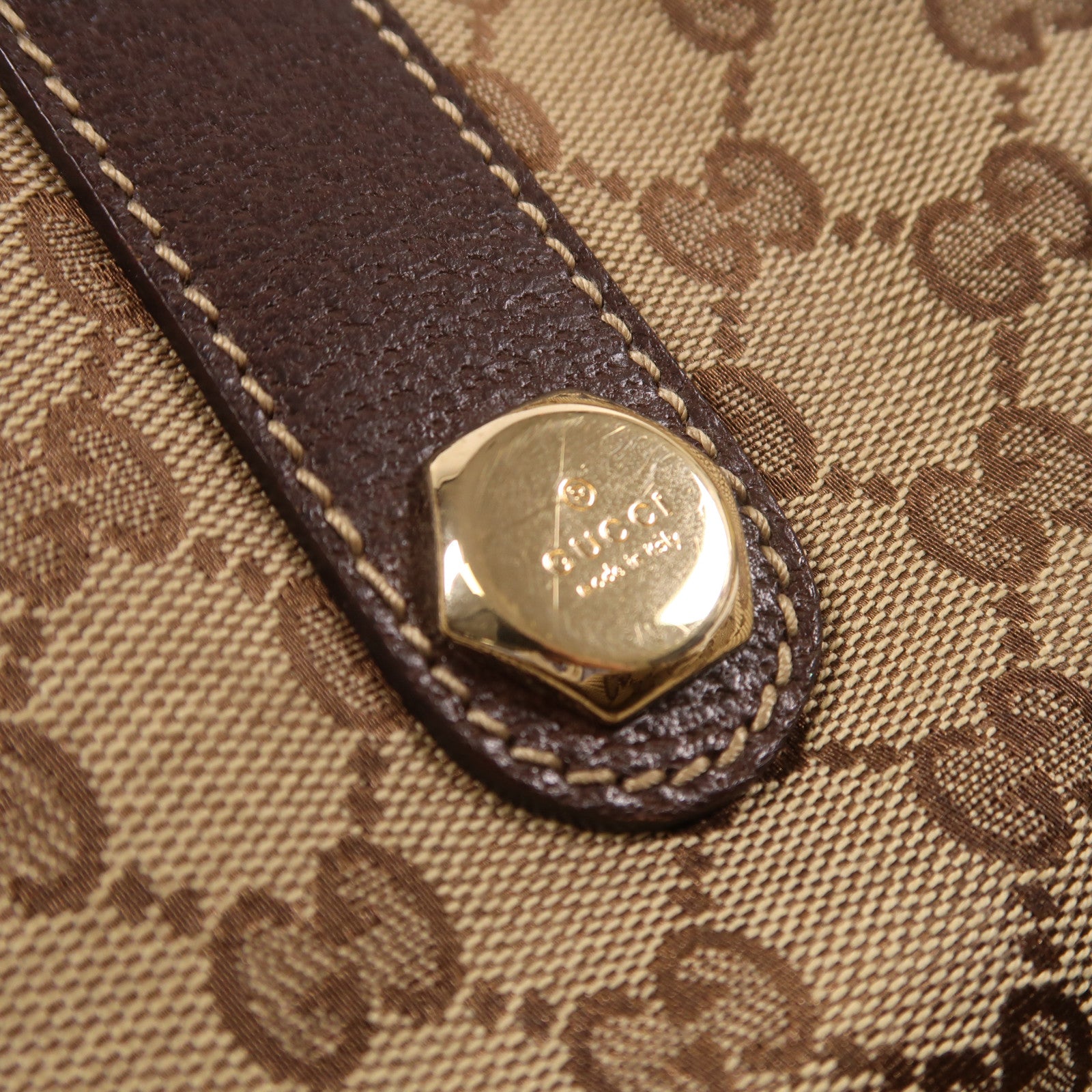 GUCCI 帆布Shoulder Tote金扣肩背袋/手挽袋