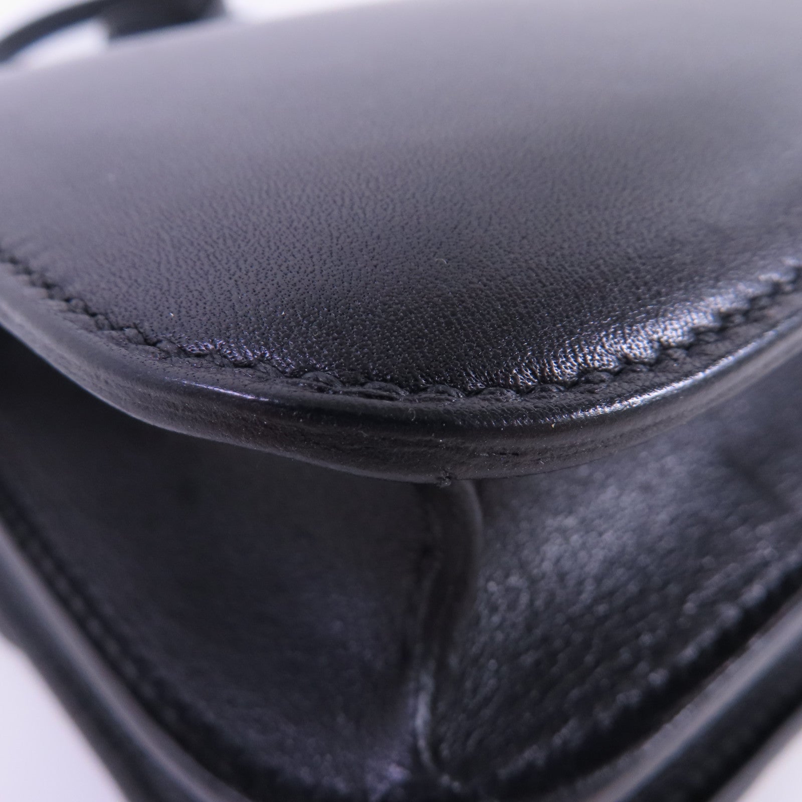 HERMES Swift皮革Mini Constance Shoulder Bag銀扣肩背袋