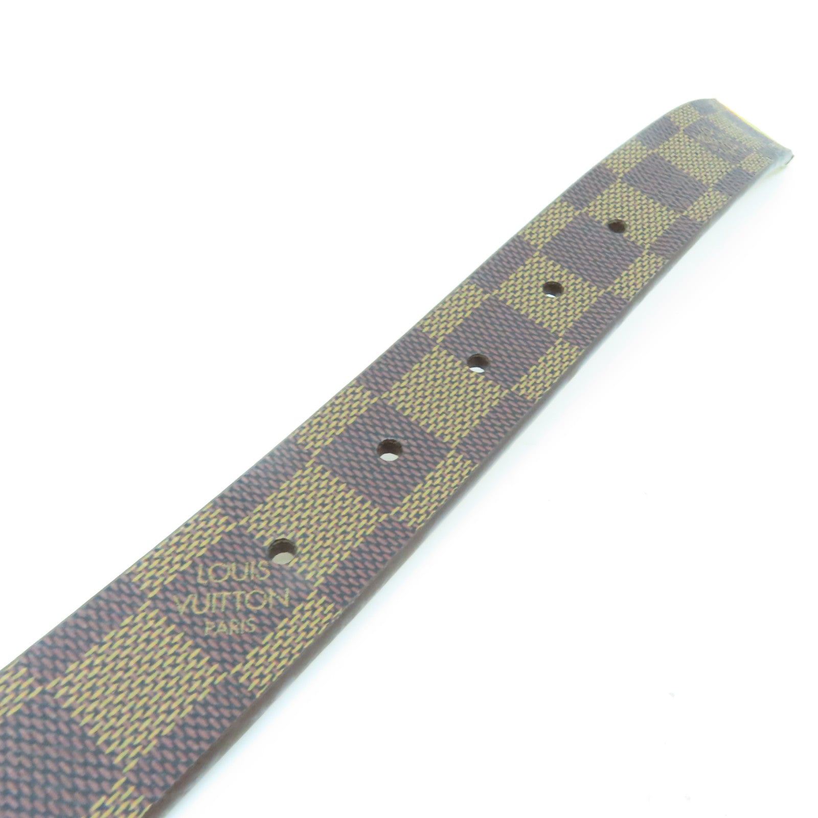 LOUIS VUITTON 【激減優惠】Damier Belt 70金扣皮帶啡色