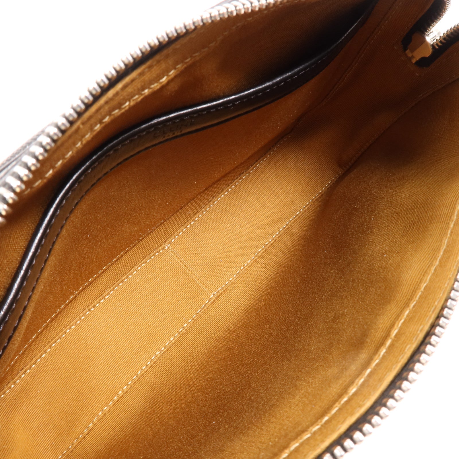 CELINE 塗層帆布Shoulder Bag銀扣肩背袋