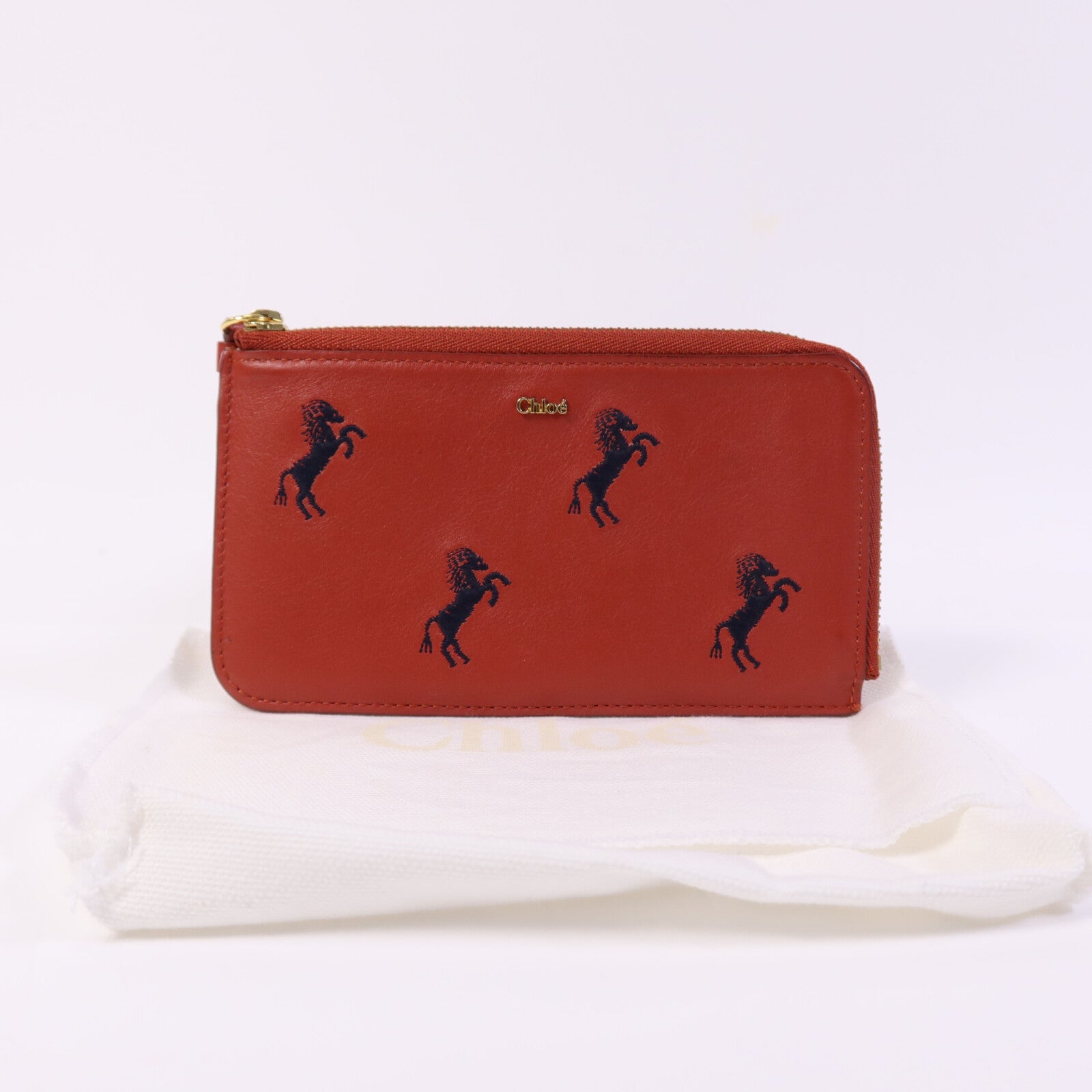 Chloe 牛皮皮革Card Case金扣卡片套