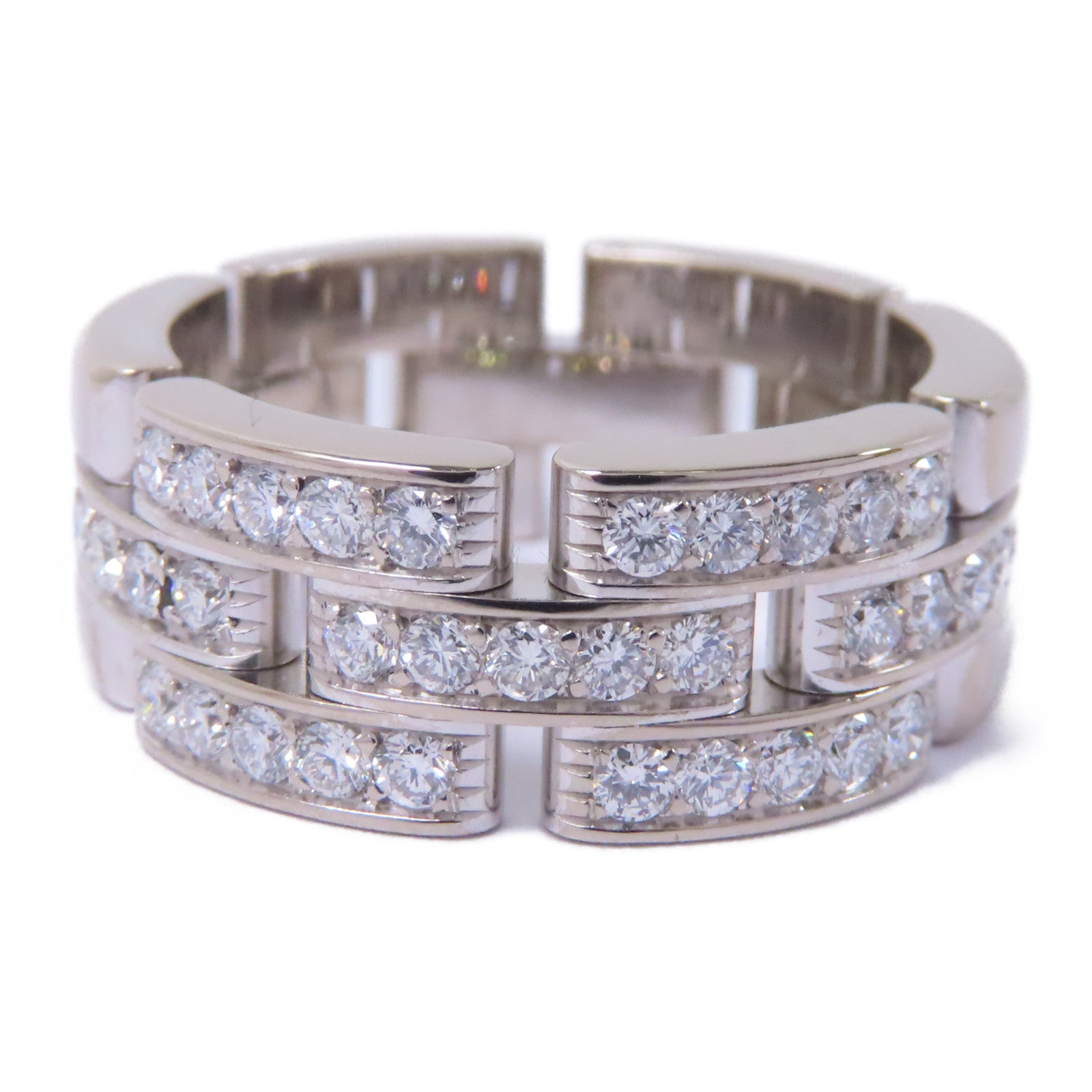CARTIER 18K白金Diamond Ring鑽石戒指CartierF#54/US#6.5