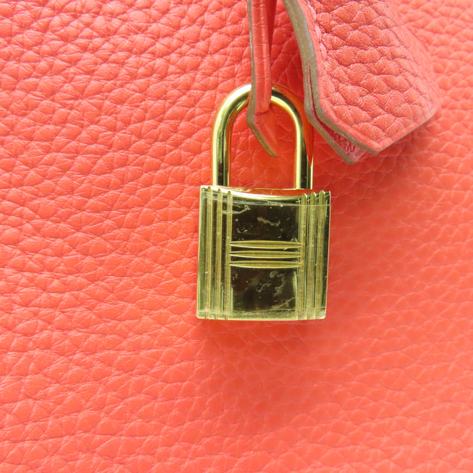 HERMES 【激減優惠】Clemence皮革Birkin 30金扣手挽袋Rose Jaipur糖果紅色
