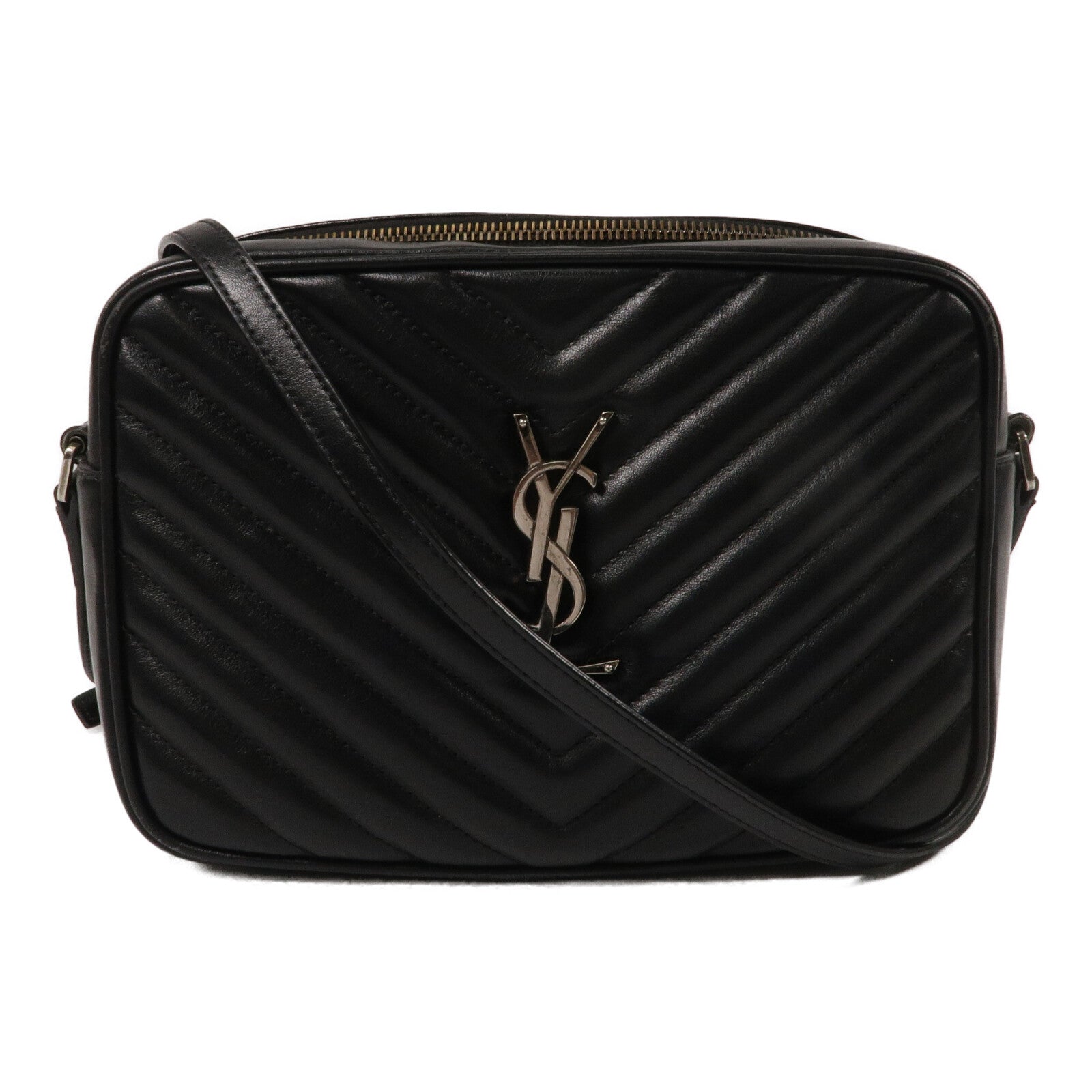 YVES SAINT LAURENT 牛皮皮革Lou Camera Bag肩背袋