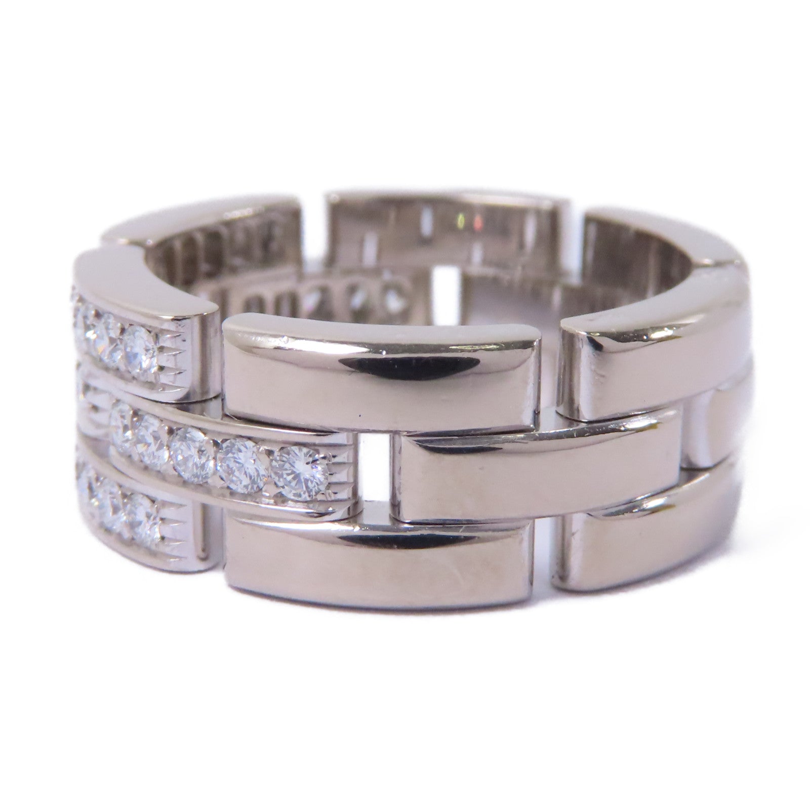 CARTIER 18K白金Diamond Ring鑽石戒指CartierF#54/US#6.5