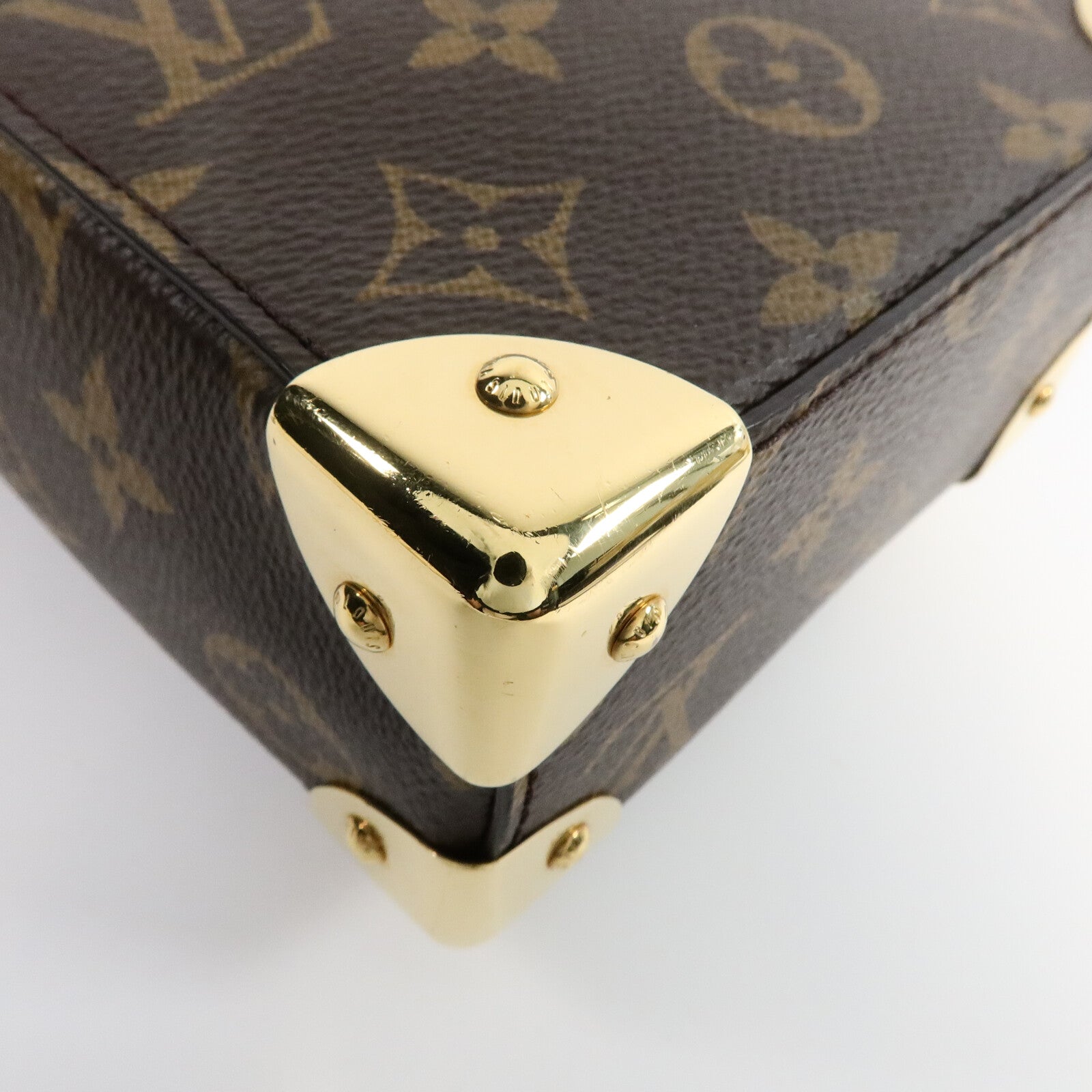 LOUIS VUITTON Monogram/Monogram Reverse Camera Box金扣鏈帶手挽肩背兩用袋