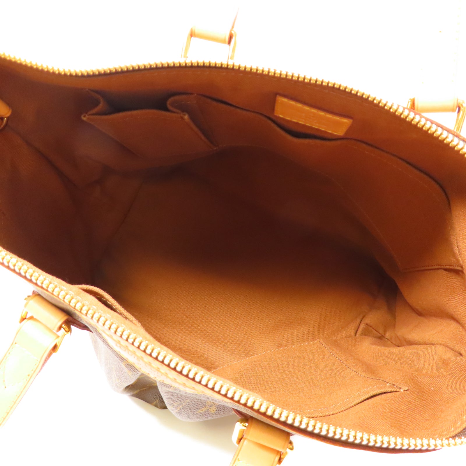 LOUIS VUITTON Monogram Palermo GM金扣手挽肩背兩用袋啡色