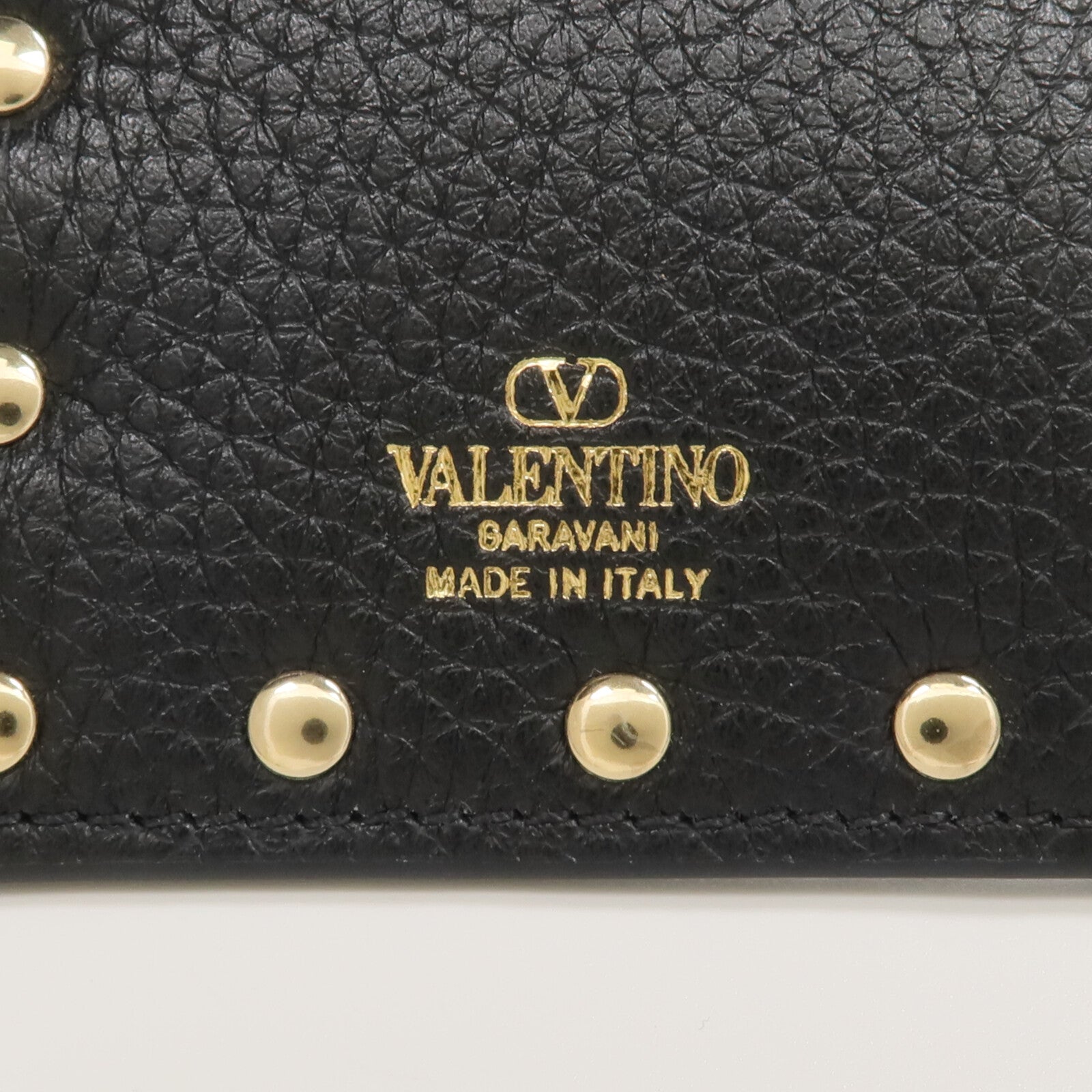 Valentino 牛皮皮革Rockstud Zipped Card Holder卡片套