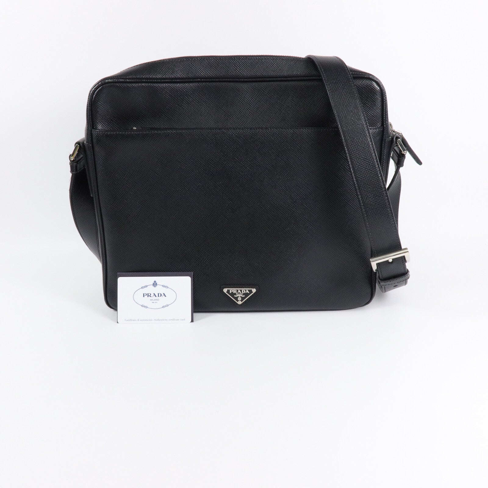 PRADA Saffiano皮革Messenger Bag肩背袋