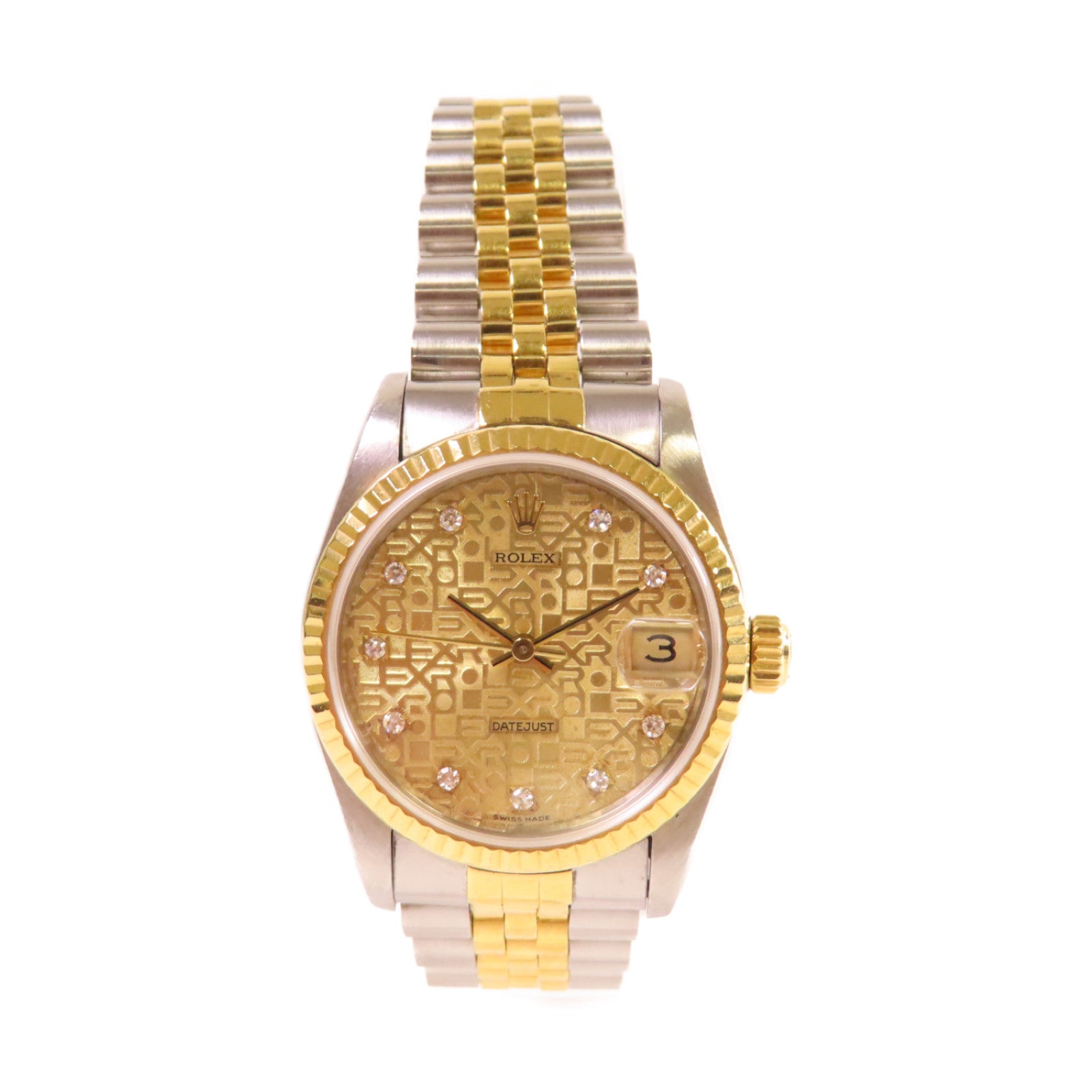 ROLEX Datejust 36mm Watch不鏽鋼/18K黃金自動機芯手錶金色/銀色