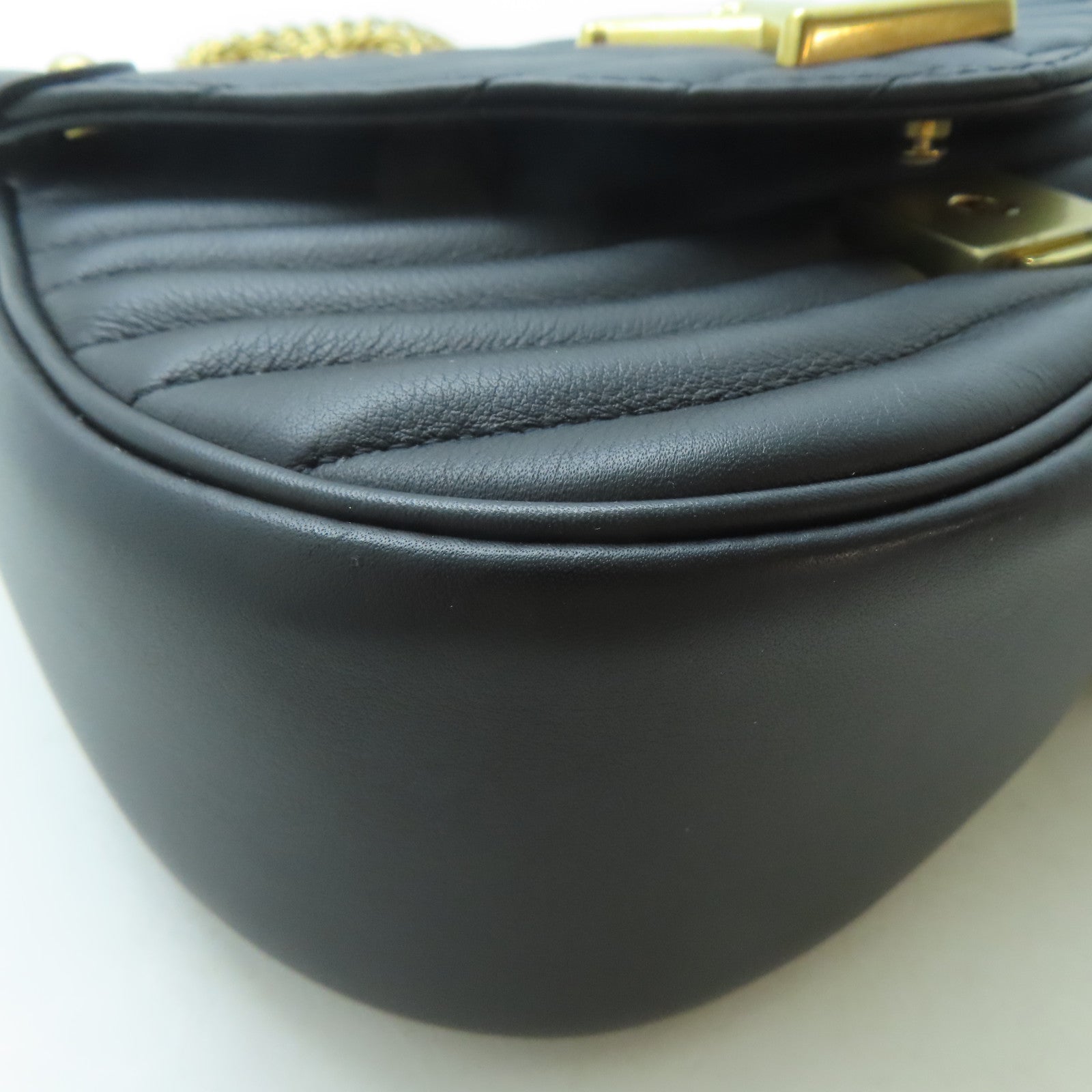 LOUIS VUITTON 牛皮皮革New Wave金扣鏈帶手挽肩背兩用袋黑色