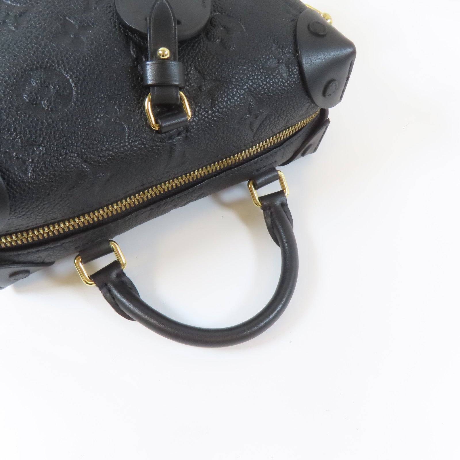 LOUIS VUITTON Monogram Empreinte Petit Malle金扣手挽肩背兩用袋黑色