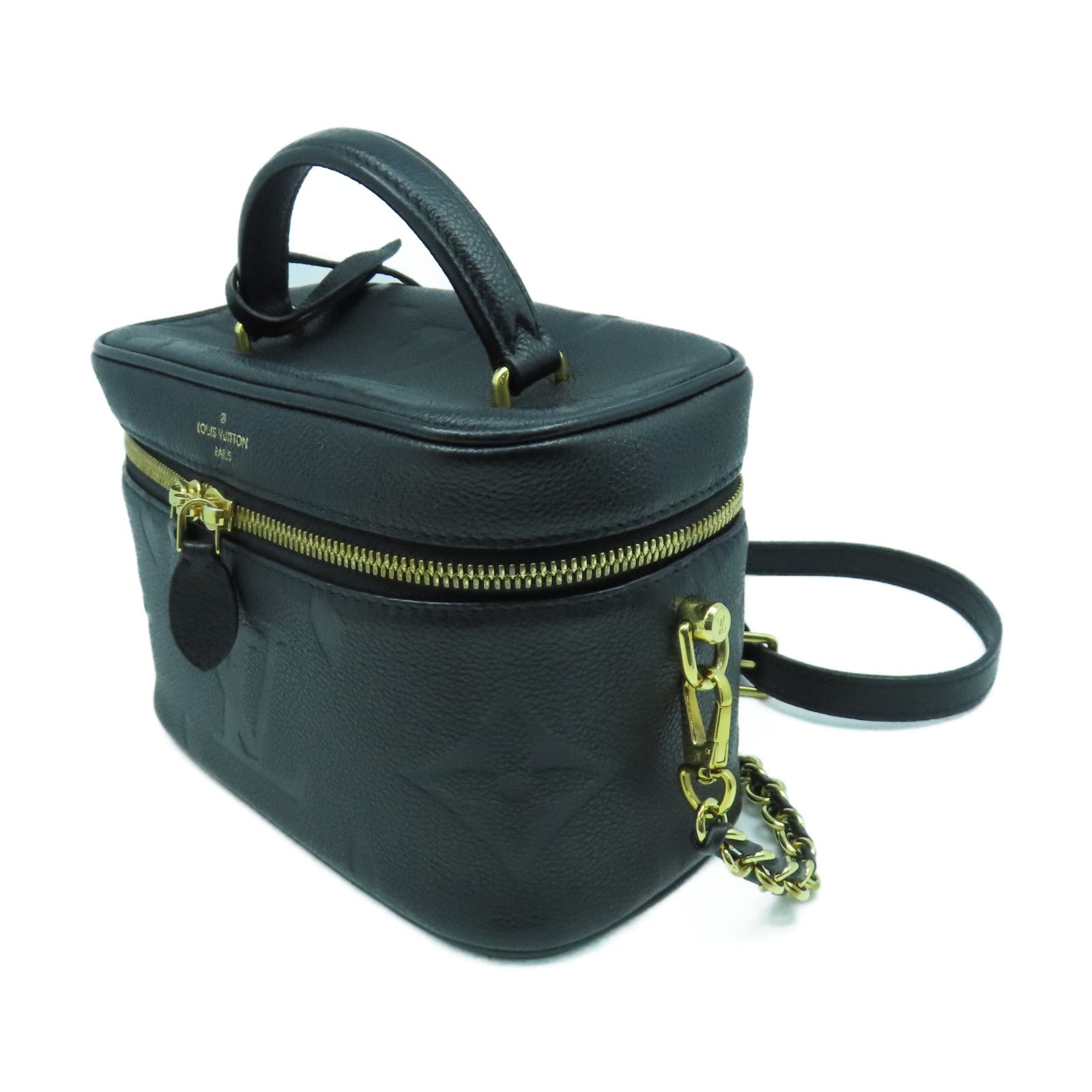 LOUIS VUITTON 【激減優惠】Monogram Empreinte Vanity PM金扣手挽肩背兩用袋黑色