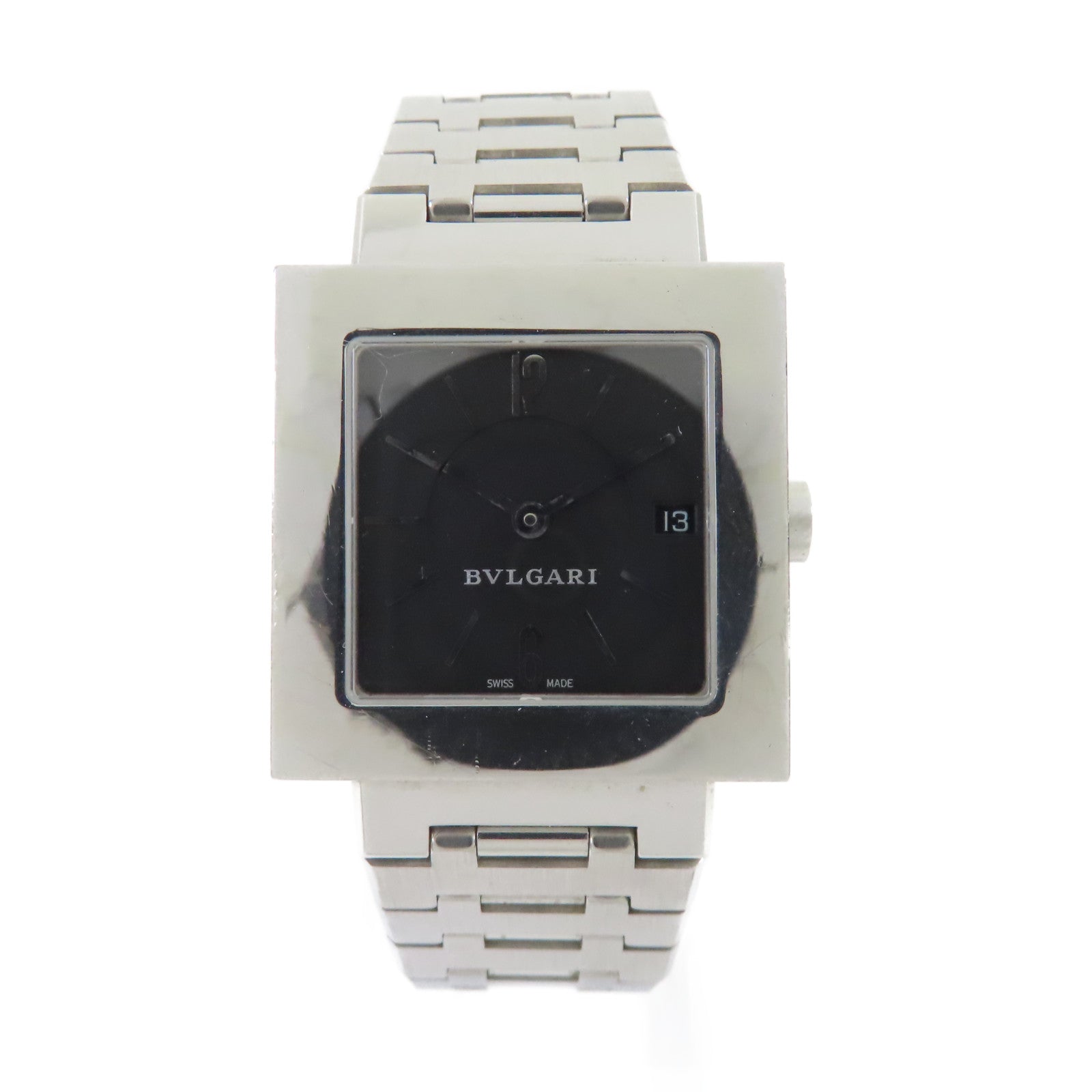 BVLGARI 不鏽鋼Watch手錶石英機芯黑色