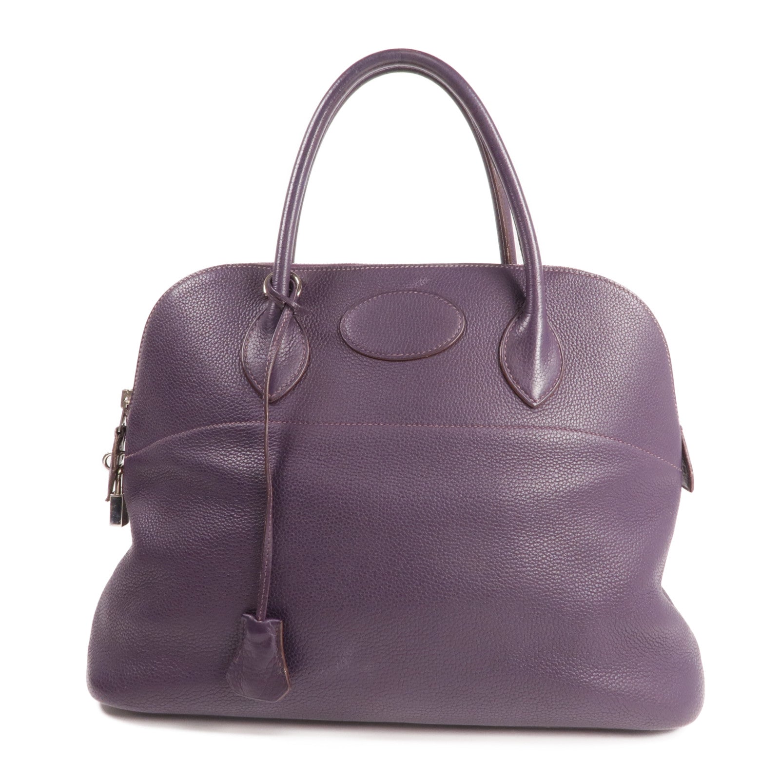 HERMES Clemence皮革Bolide 37手挽袋Raisin