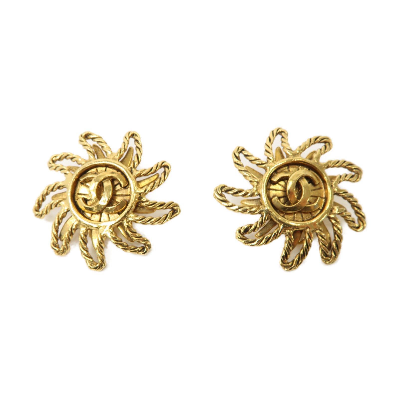 CHANEL 金屬Earrings耳環金色
