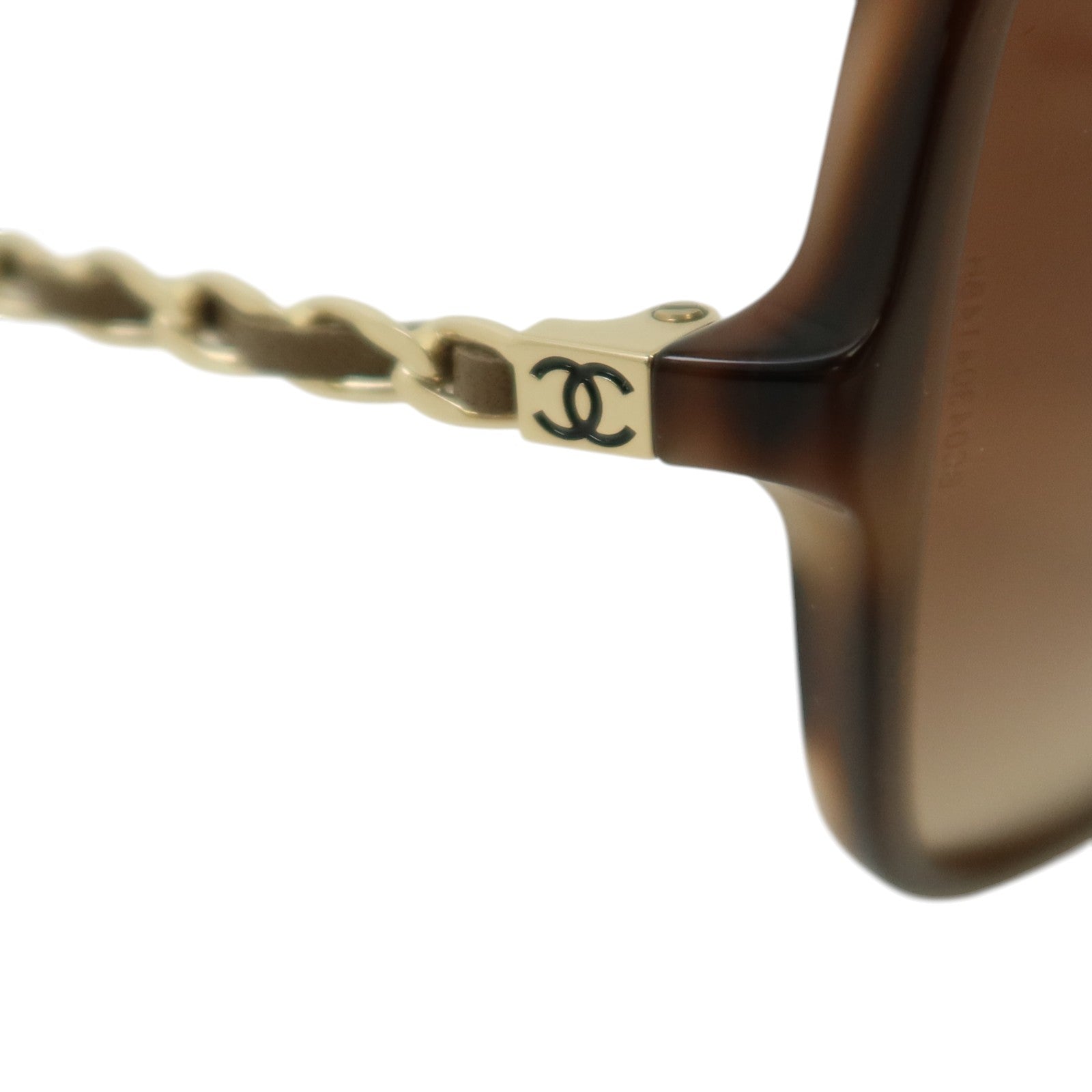 CHANEL PVC/羊皮皮革Square Sunglass太陽眼鏡