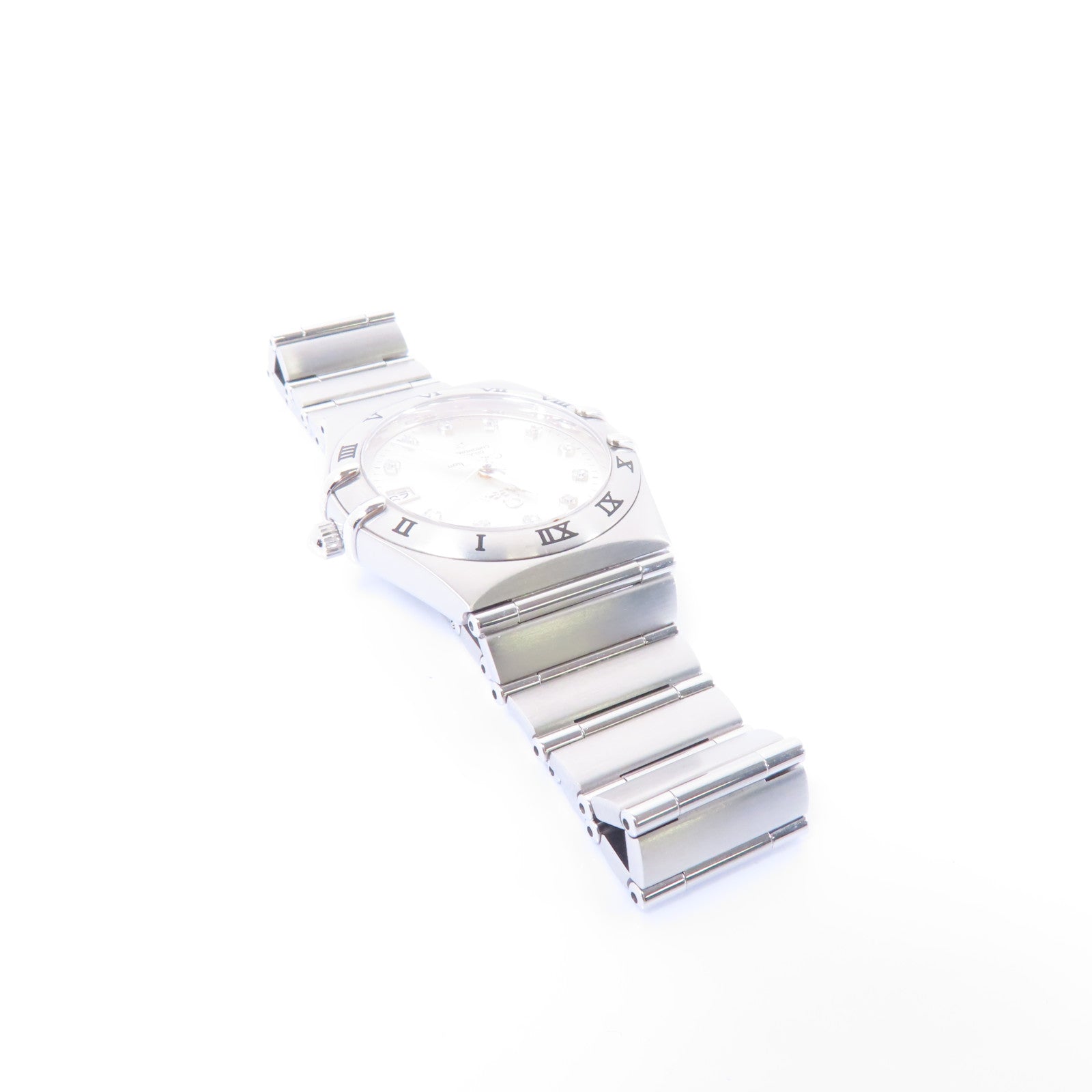 OMEGA Constellation不鏽鋼鑽石手錶自動機芯銀色