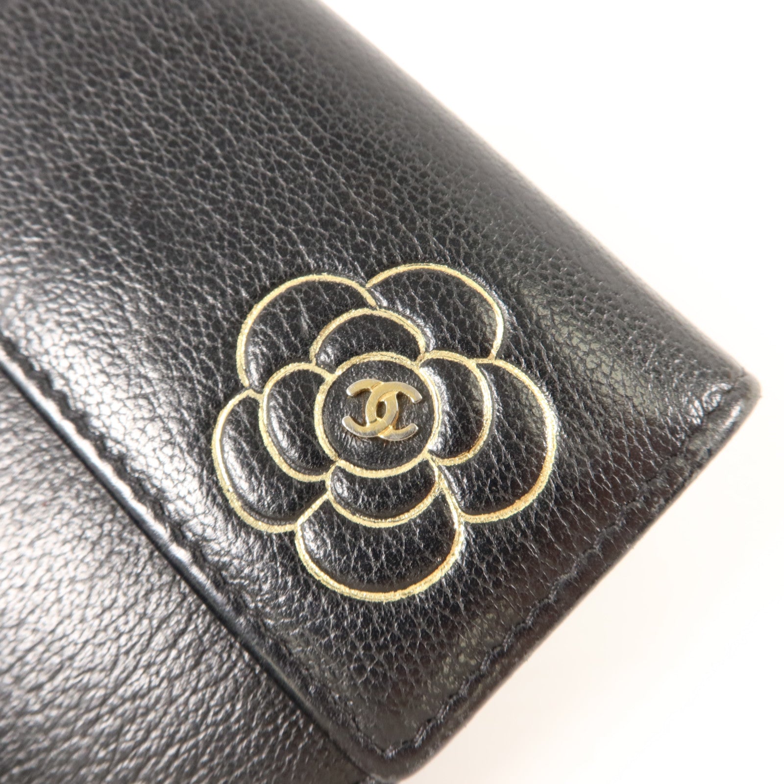 CHANEL 牛皮皮革Camellia Wallet錢包