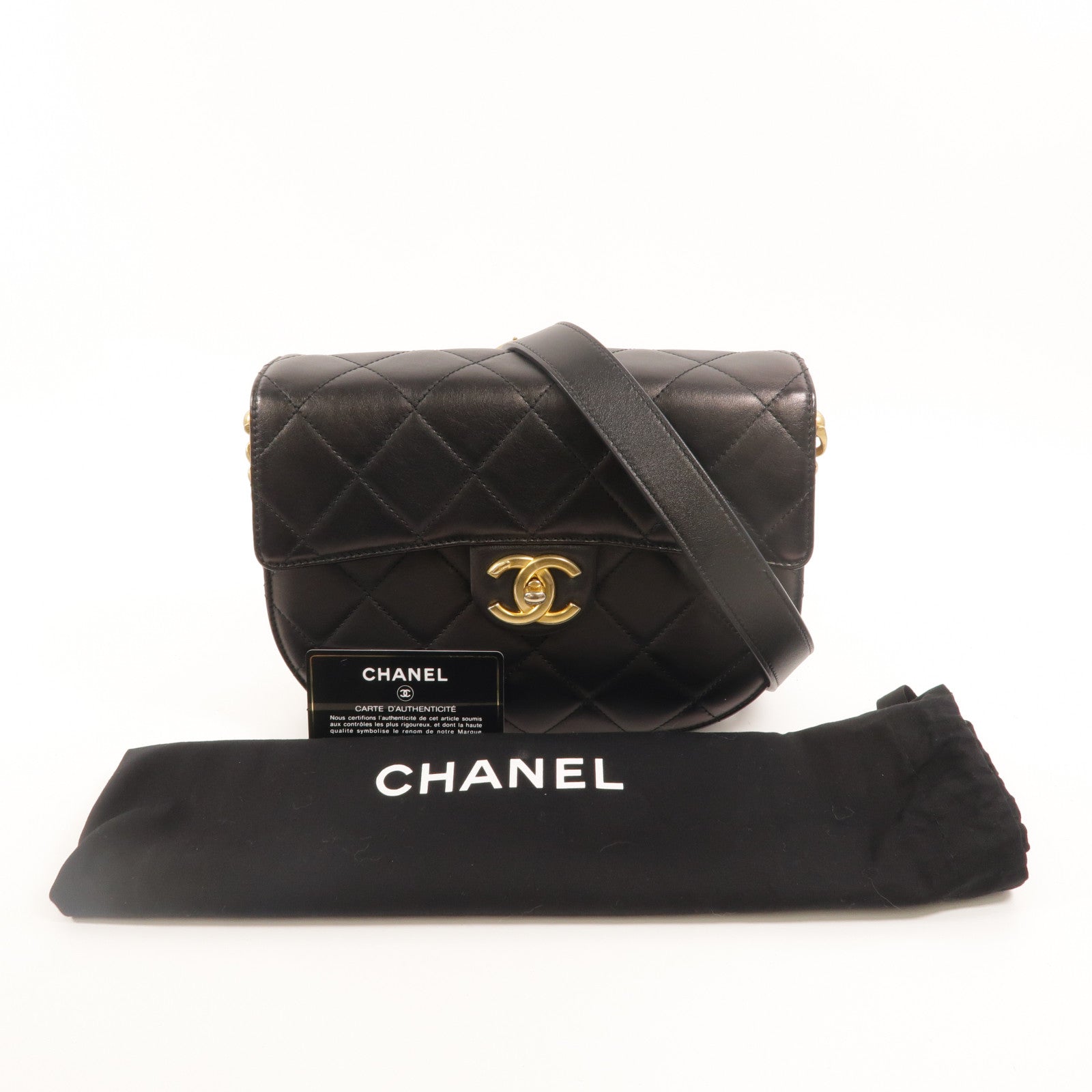 CHANEL 牛皮皮革Chain Shoulder鏈帶肩背袋