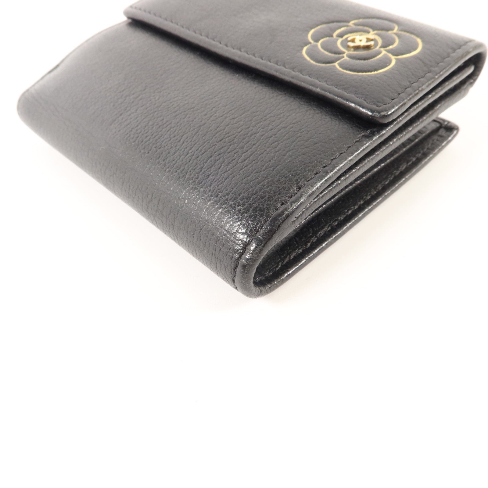 CHANEL 牛皮皮革Camellia Wallet錢包