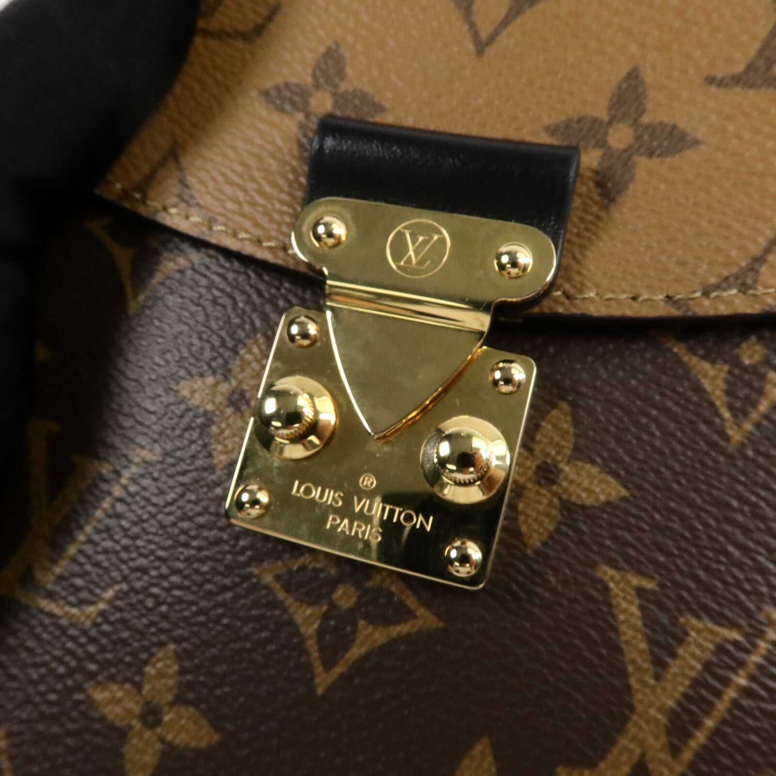LOUIS VUITTON Monogram/Monogram Reverse Camera Box金扣鏈帶手挽肩背兩用袋