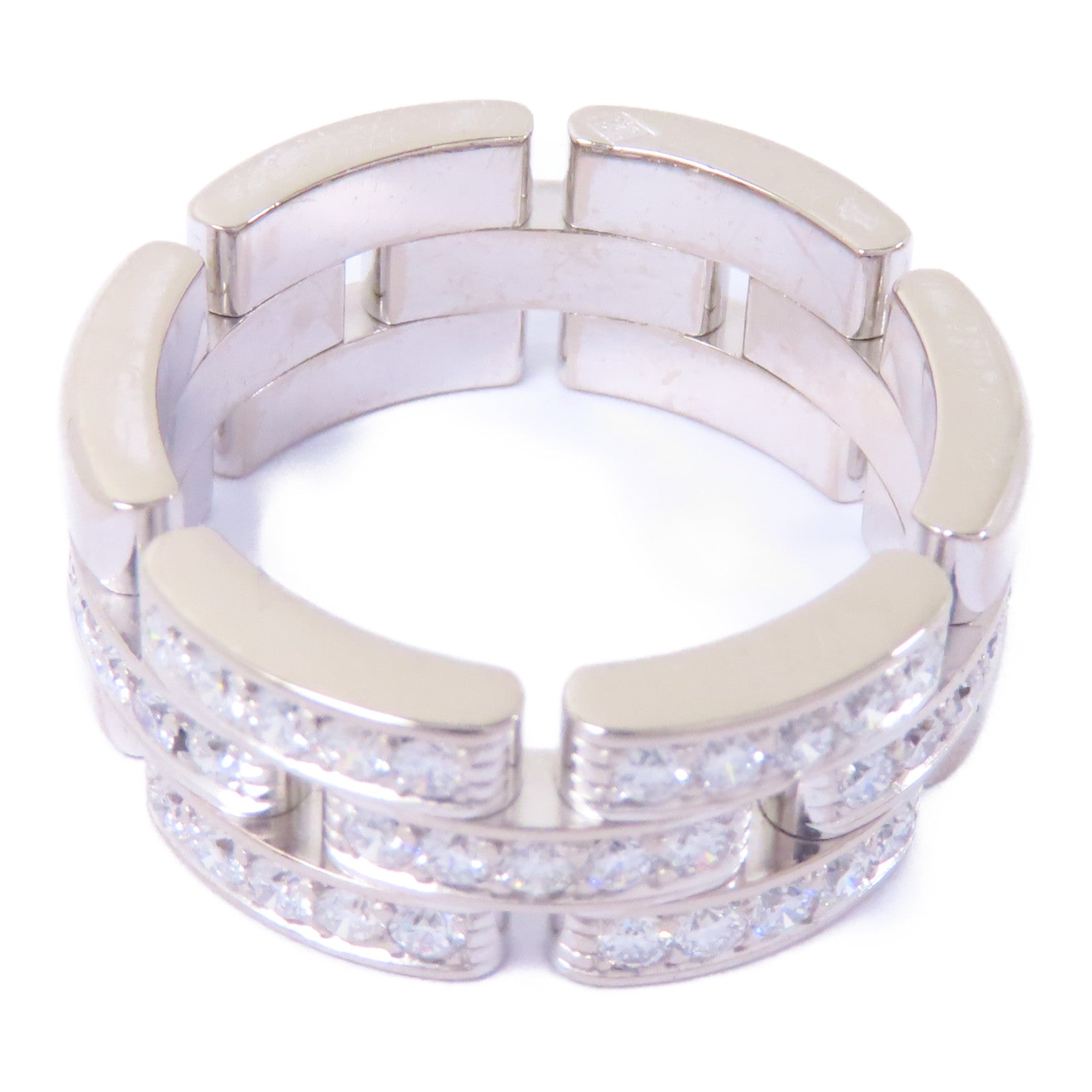 CARTIER 18K白金Diamond Ring鑽石戒指CartierF#54/US#6.5
