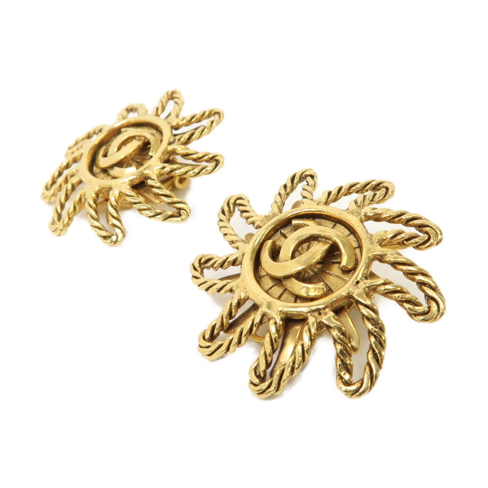 CHANEL 金屬Earrings耳環金色