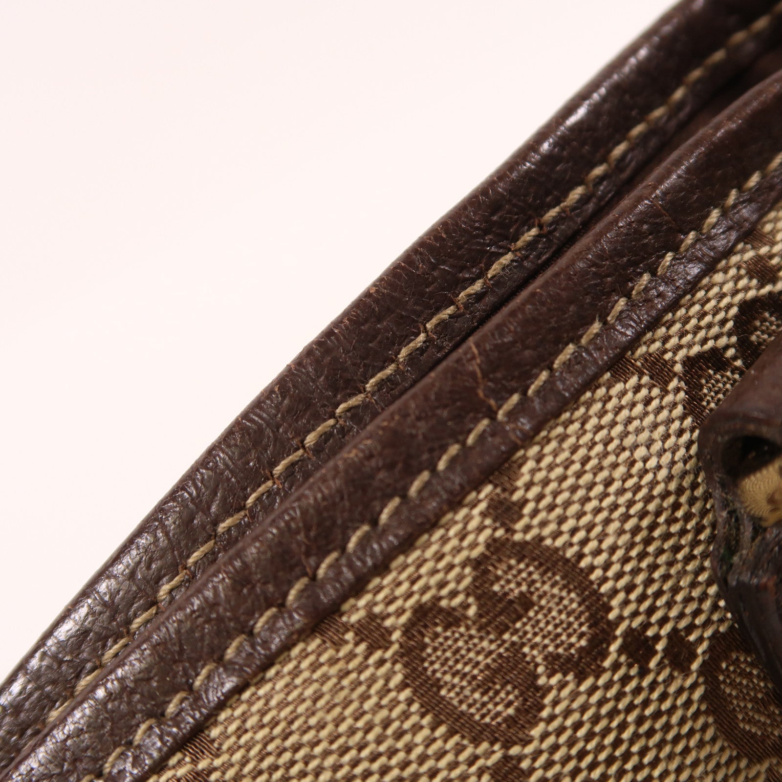 GUCCI 帆布Shoulder Tote金扣肩背袋/手挽袋