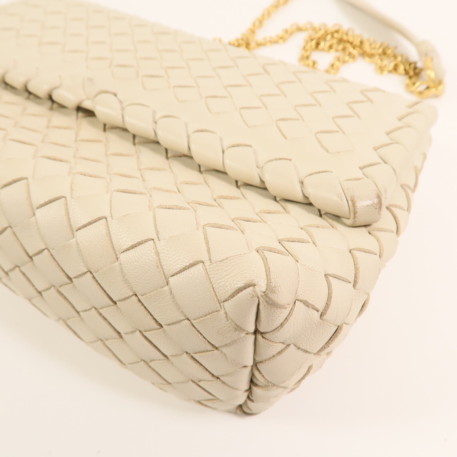 BOTTEGA VENETA 羊皮皮革Second Bag金扣鏈帶肩背袋
