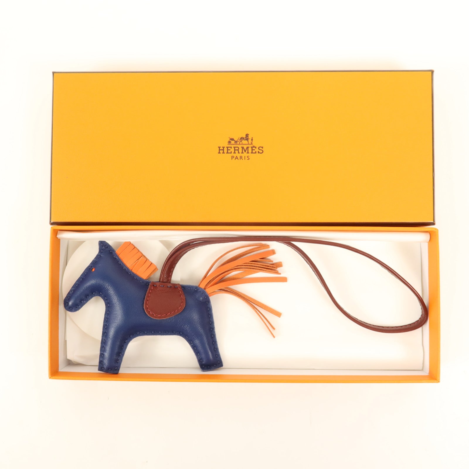 HERMES 羊皮皮革Rodeo PM掛飾