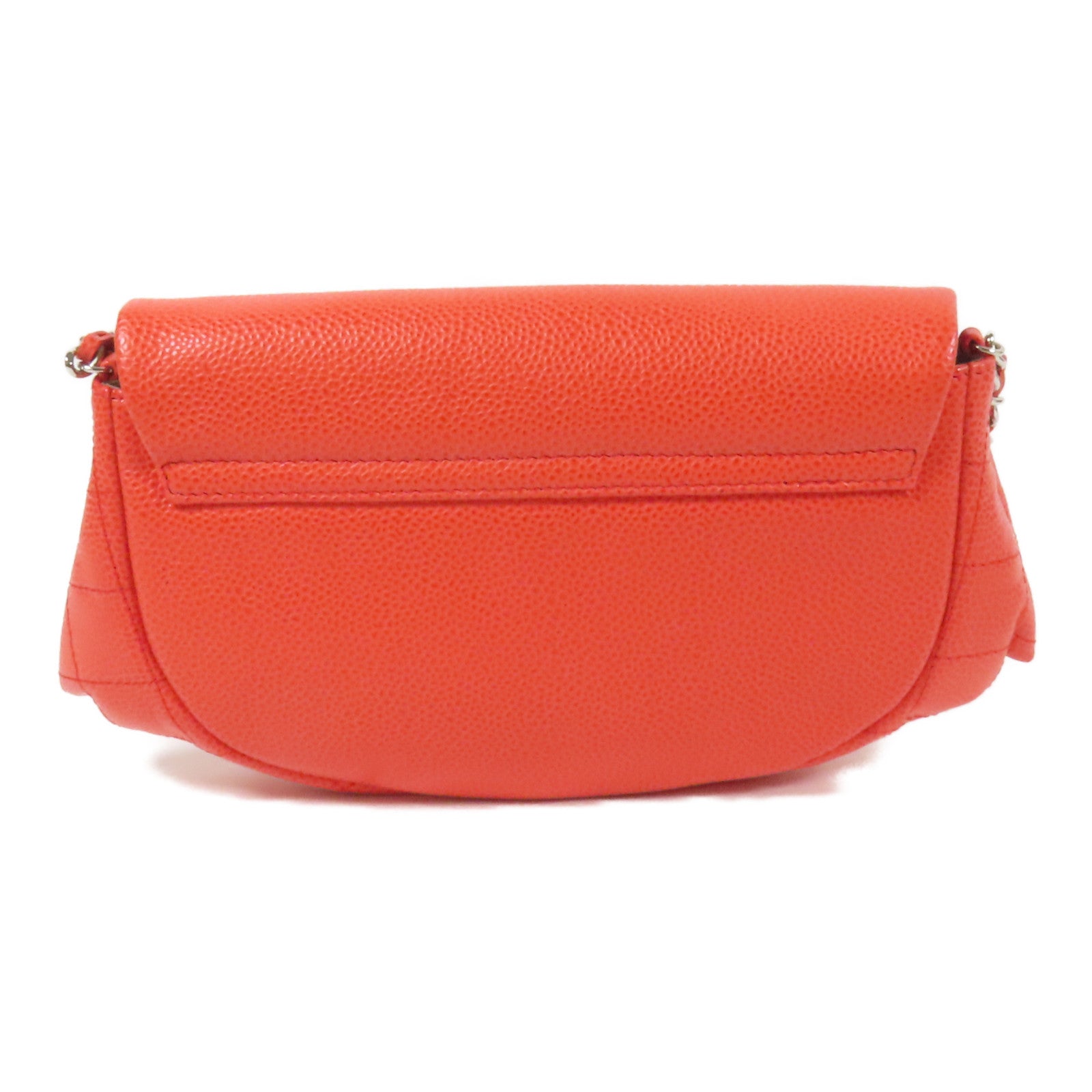 CHANEL 牛皮皮革Chain Wallet銀扣肩背袋