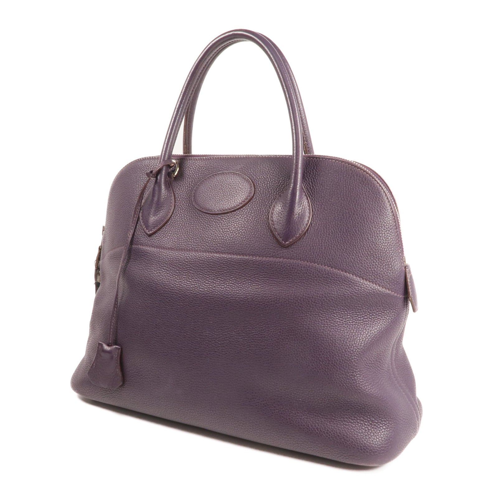 HERMES Clemence皮革Bolide 37手挽袋Raisin