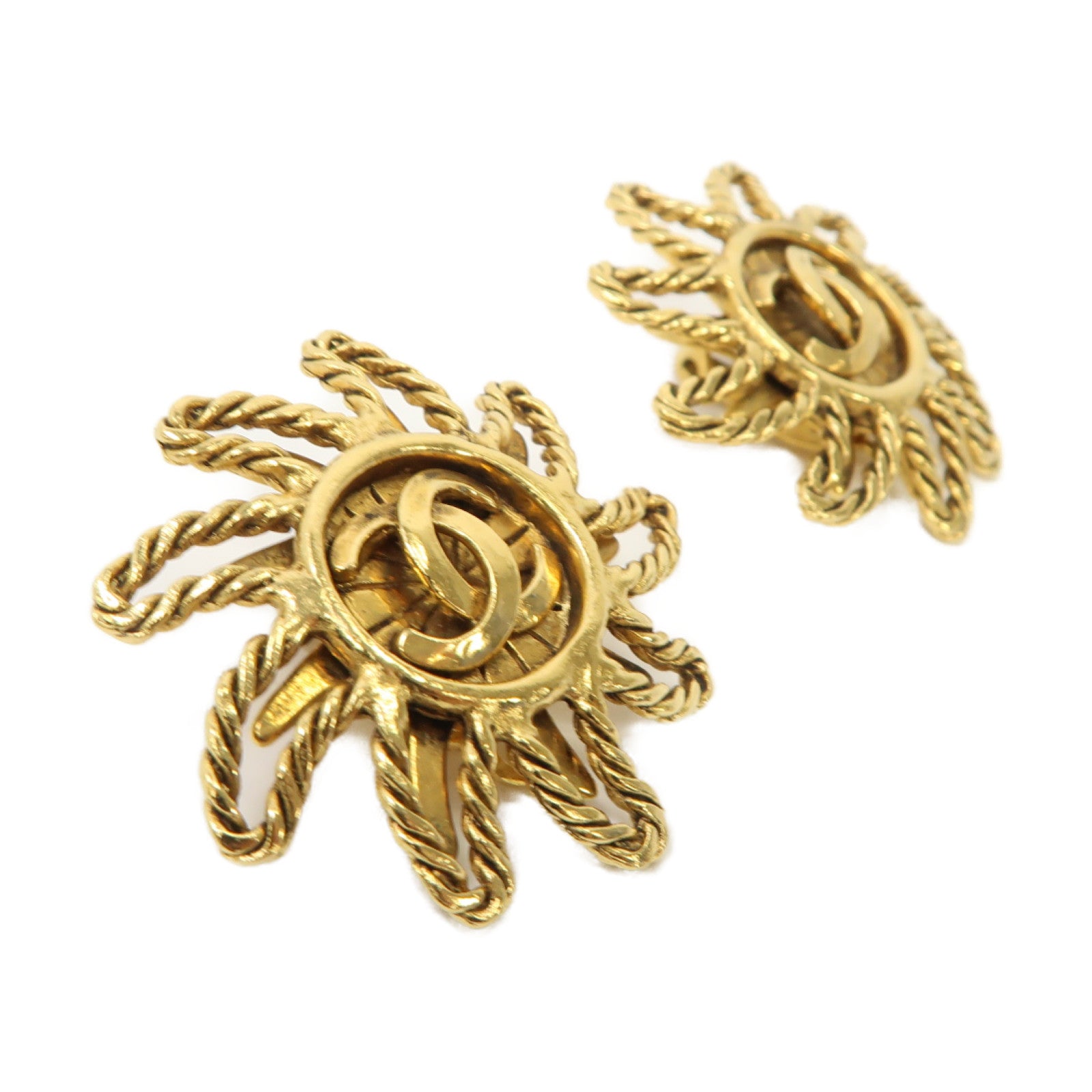 CHANEL 金屬Earrings耳環金色