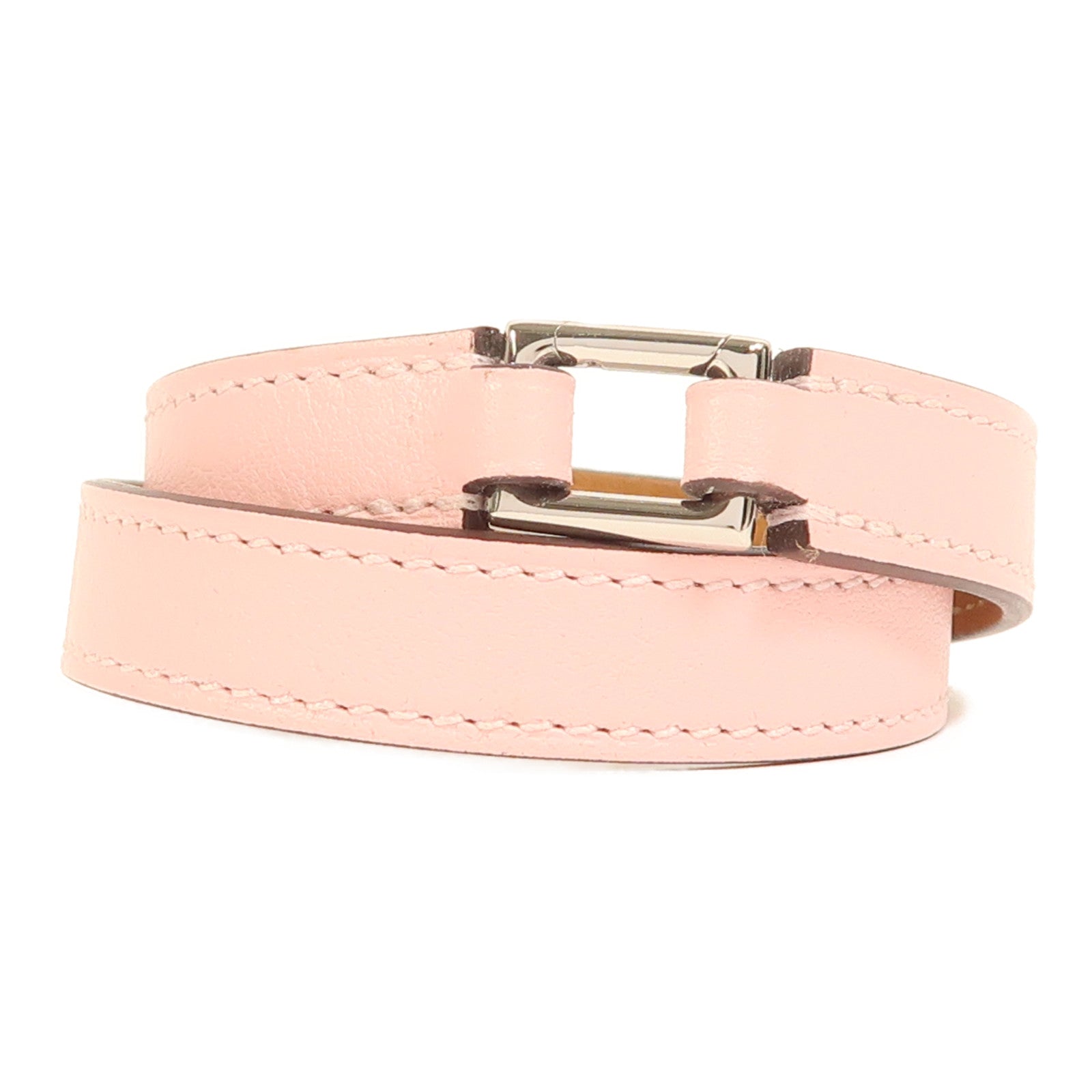 HERMES Swift皮革Rivale Double Tour手鐲