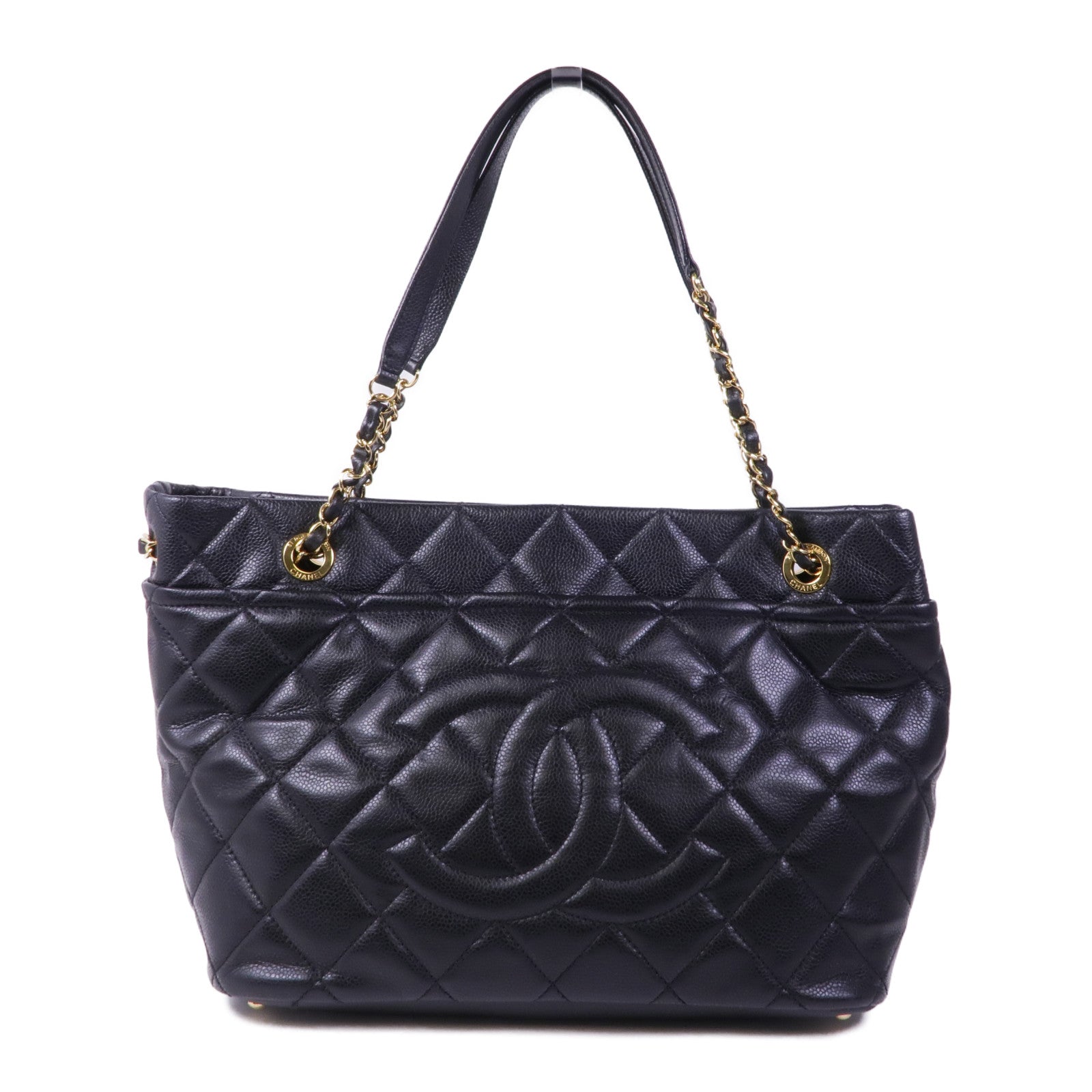CHANEL 牛皮皮革Shoulder Bag金扣肩背袋