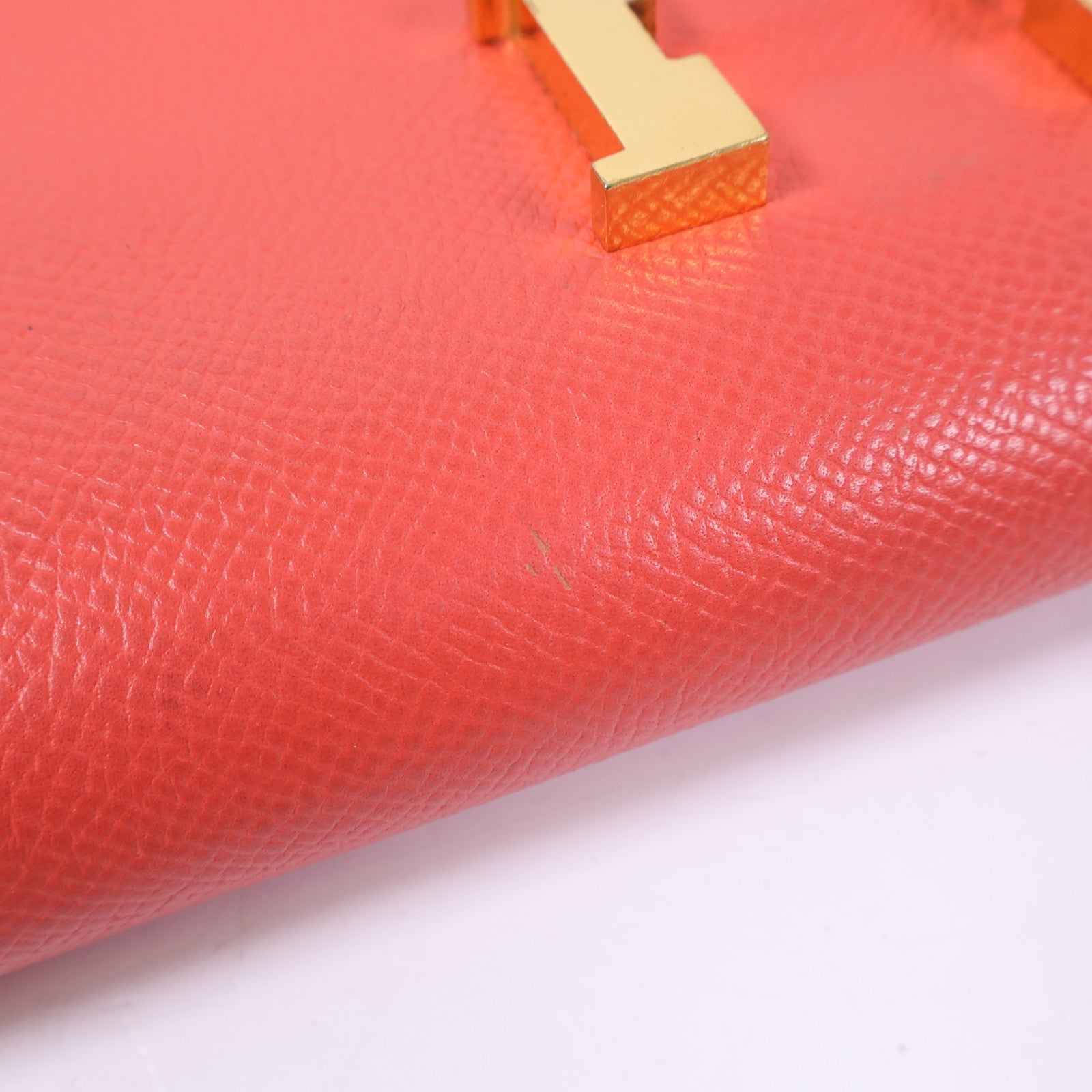 HERMES Epsom皮革Constance Wallet金扣長錢包