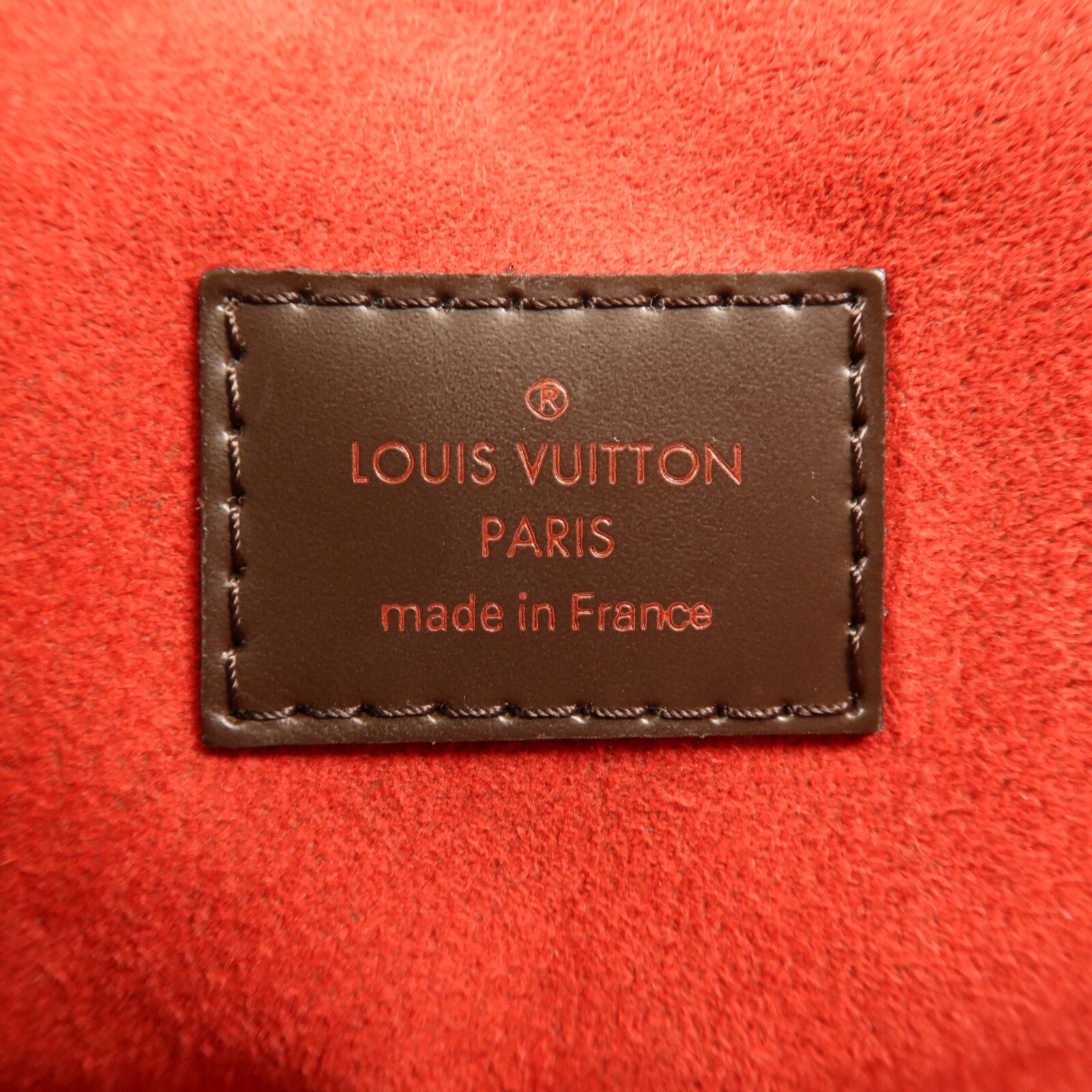 LOUIS VUITTON Damier Trevi PM金扣手挽肩背兩用袋棕色