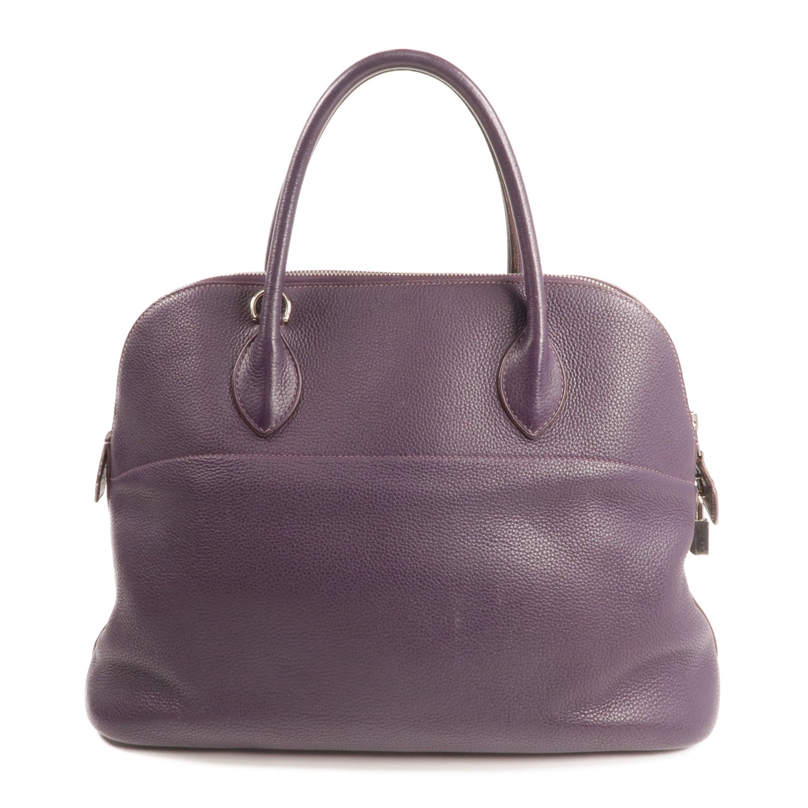 HERMES Clemence皮革Bolide 37手挽袋Raisin