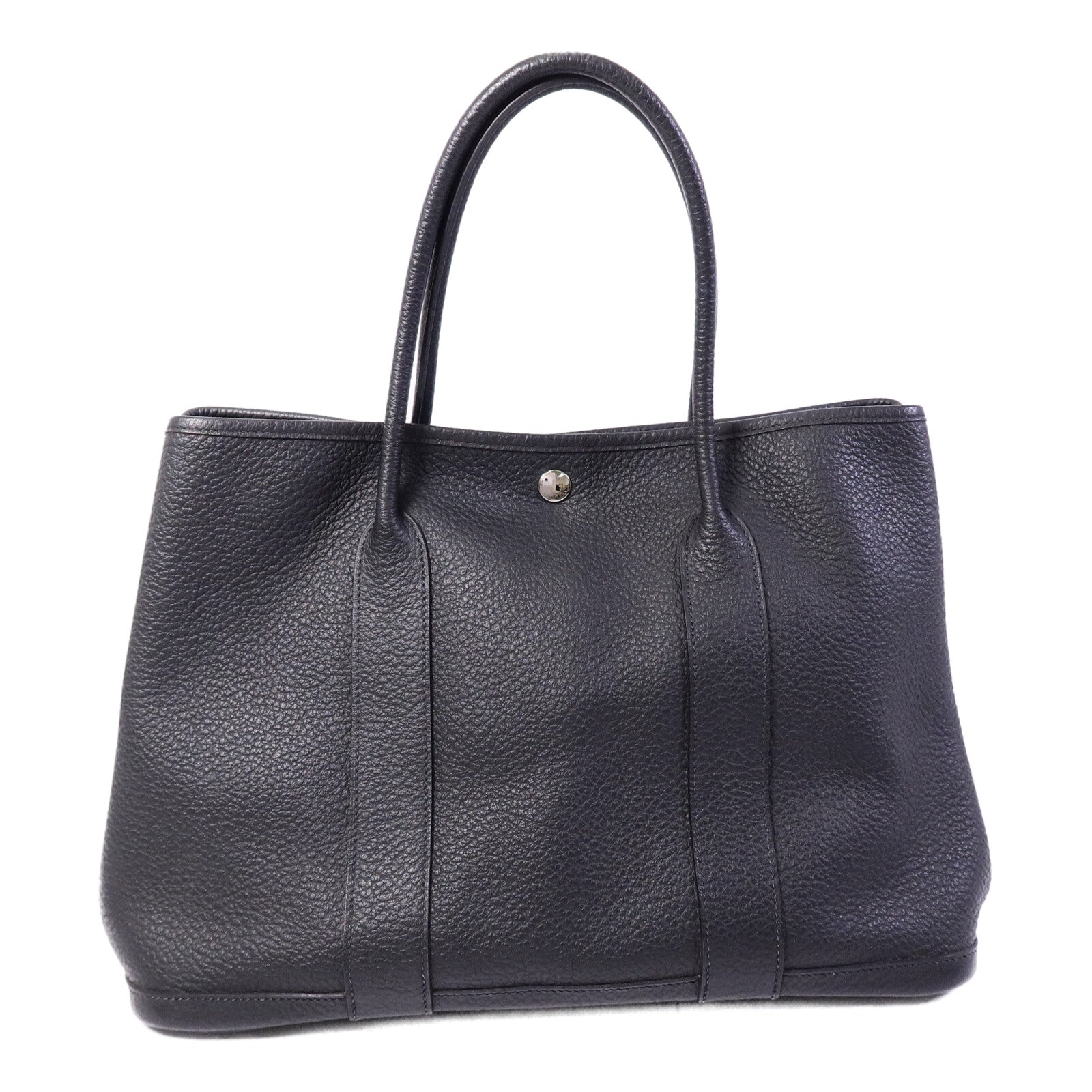 HERMES Negonda皮革GardenParty PM手挽袋Noir