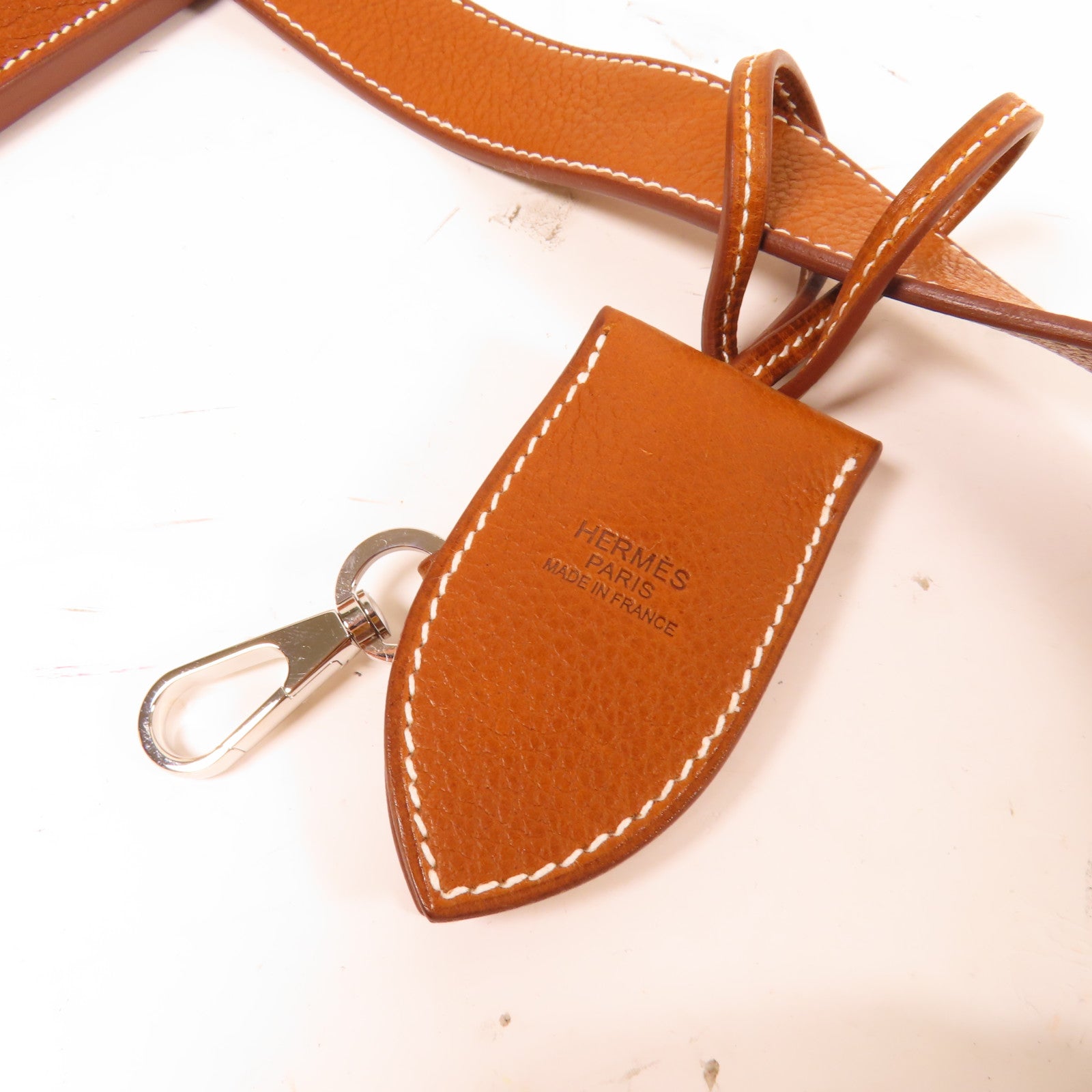HERMES Barenia Faubourg皮革Mali-Selle Messenger Bag銀扣肩背袋啡色