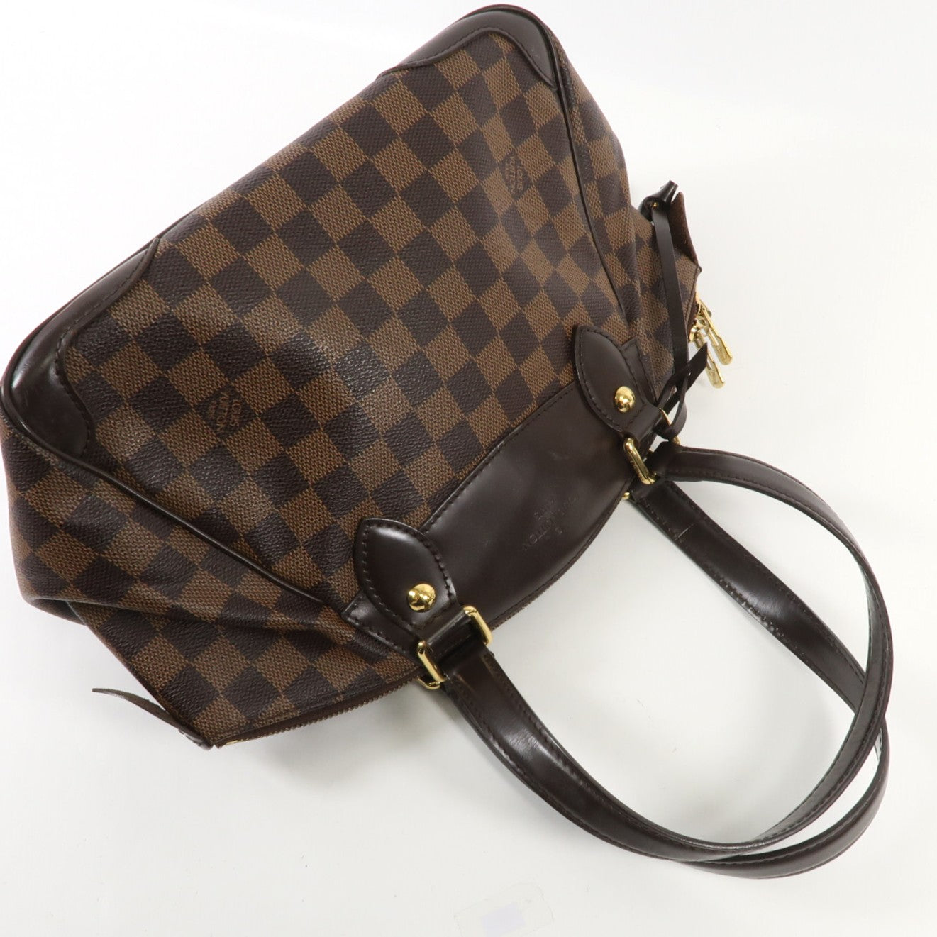 LOUIS VUITTON Damier Verona PM金扣肩背袋